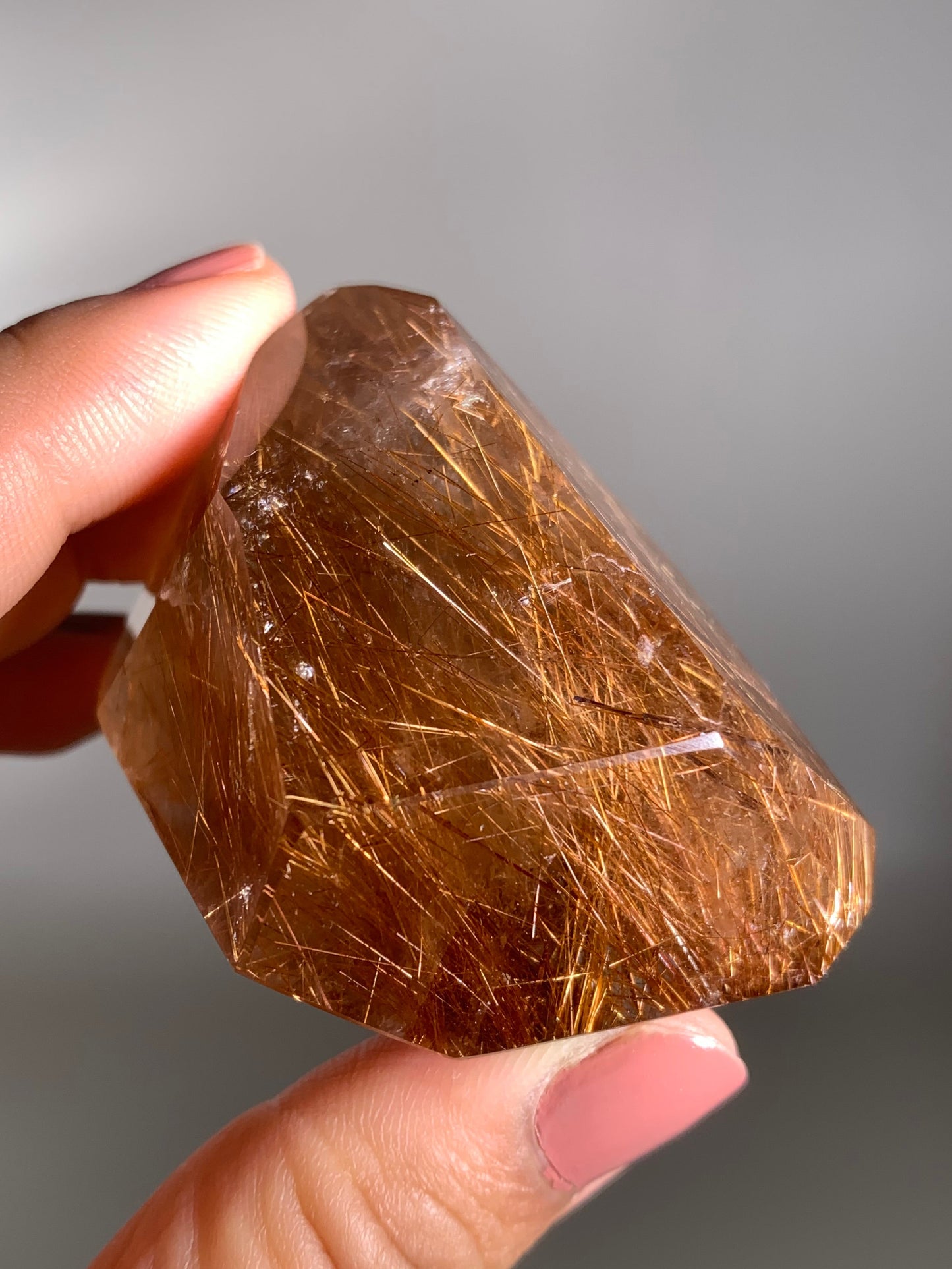 SALE Copper Rutile Smoky Quartz Polished Freeform