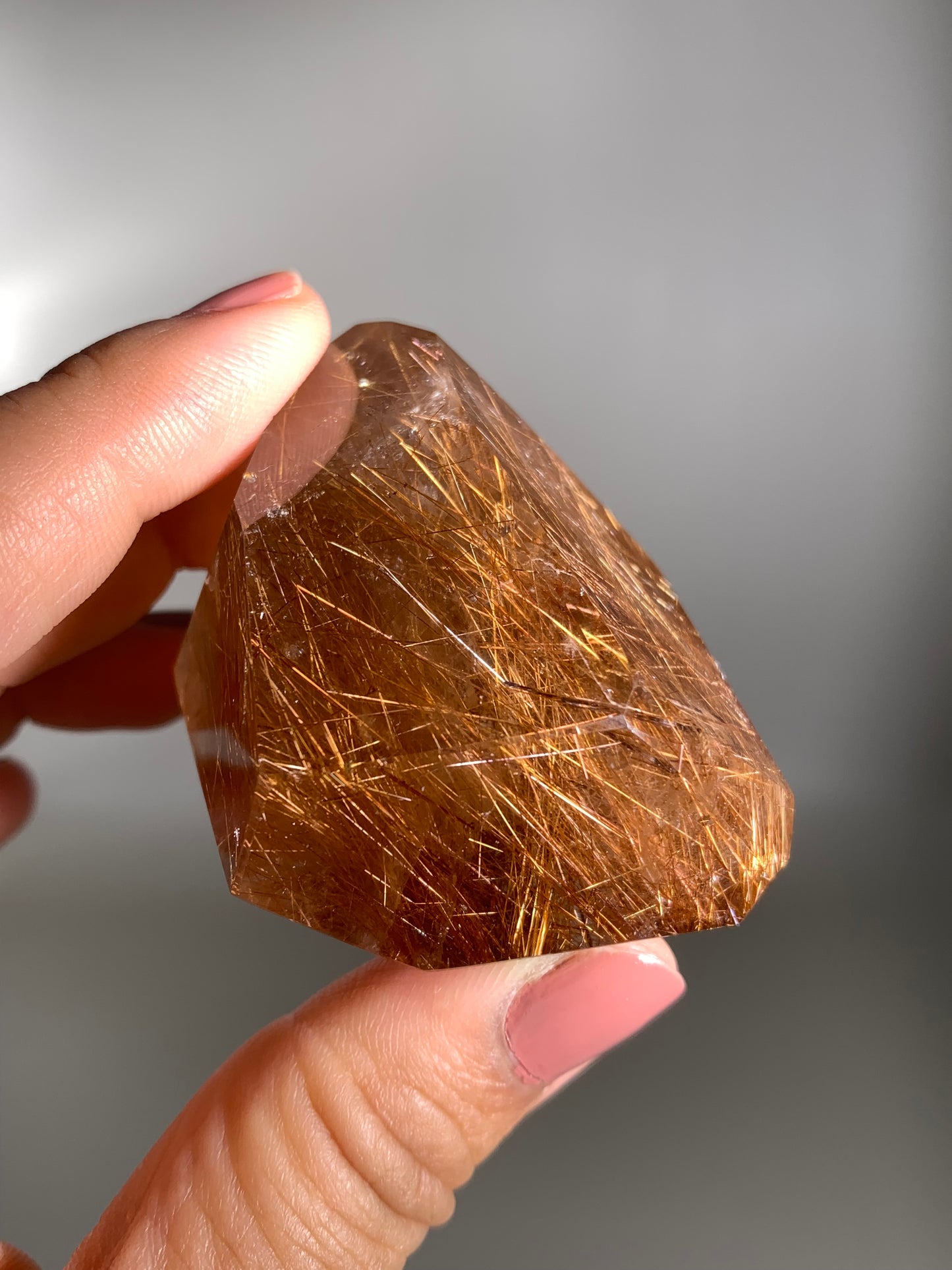 SALE Copper Rutile Smoky Quartz Polished Freeform