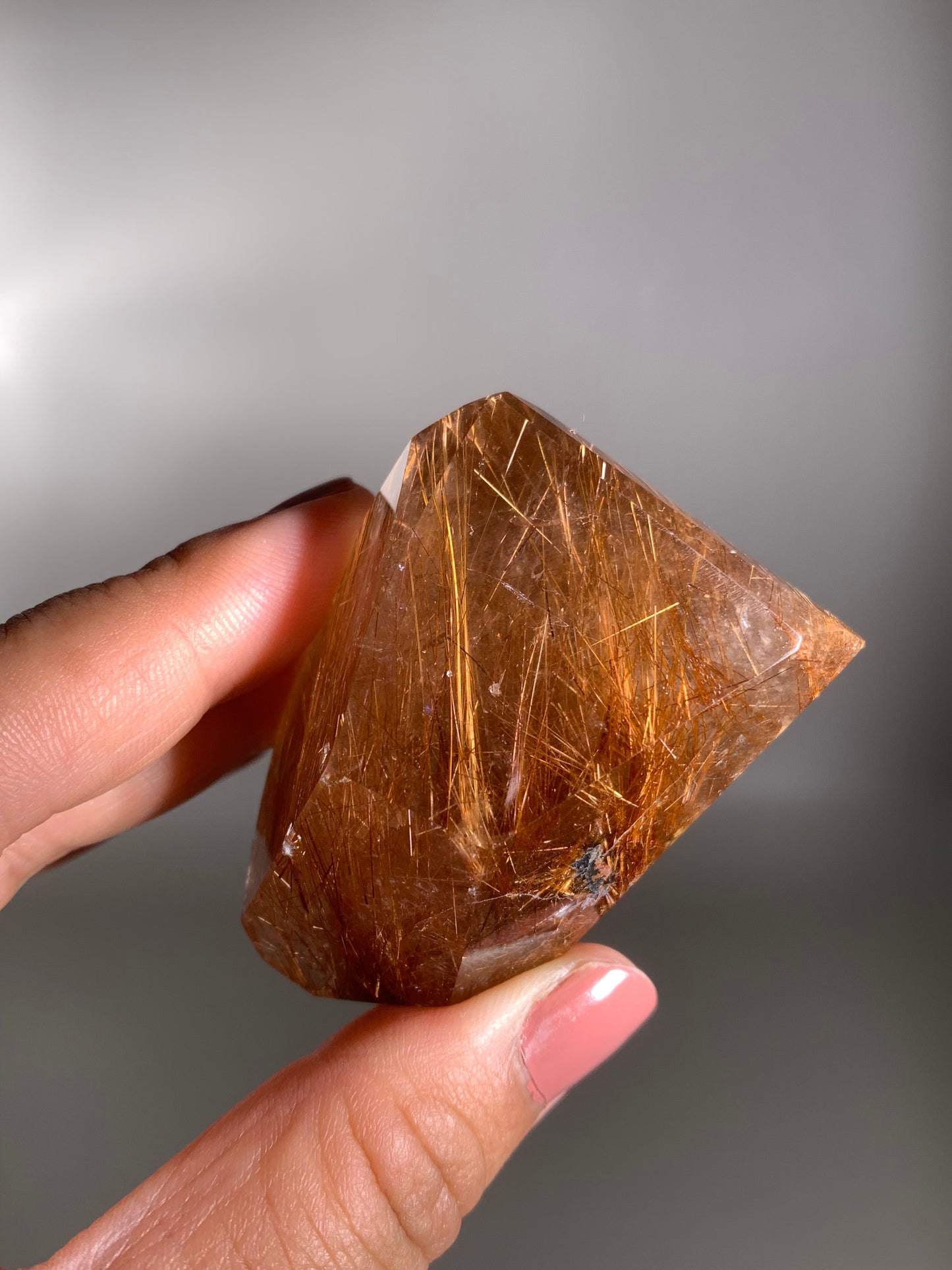 SALE Copper Rutile Smoky Quartz Polished Freeform