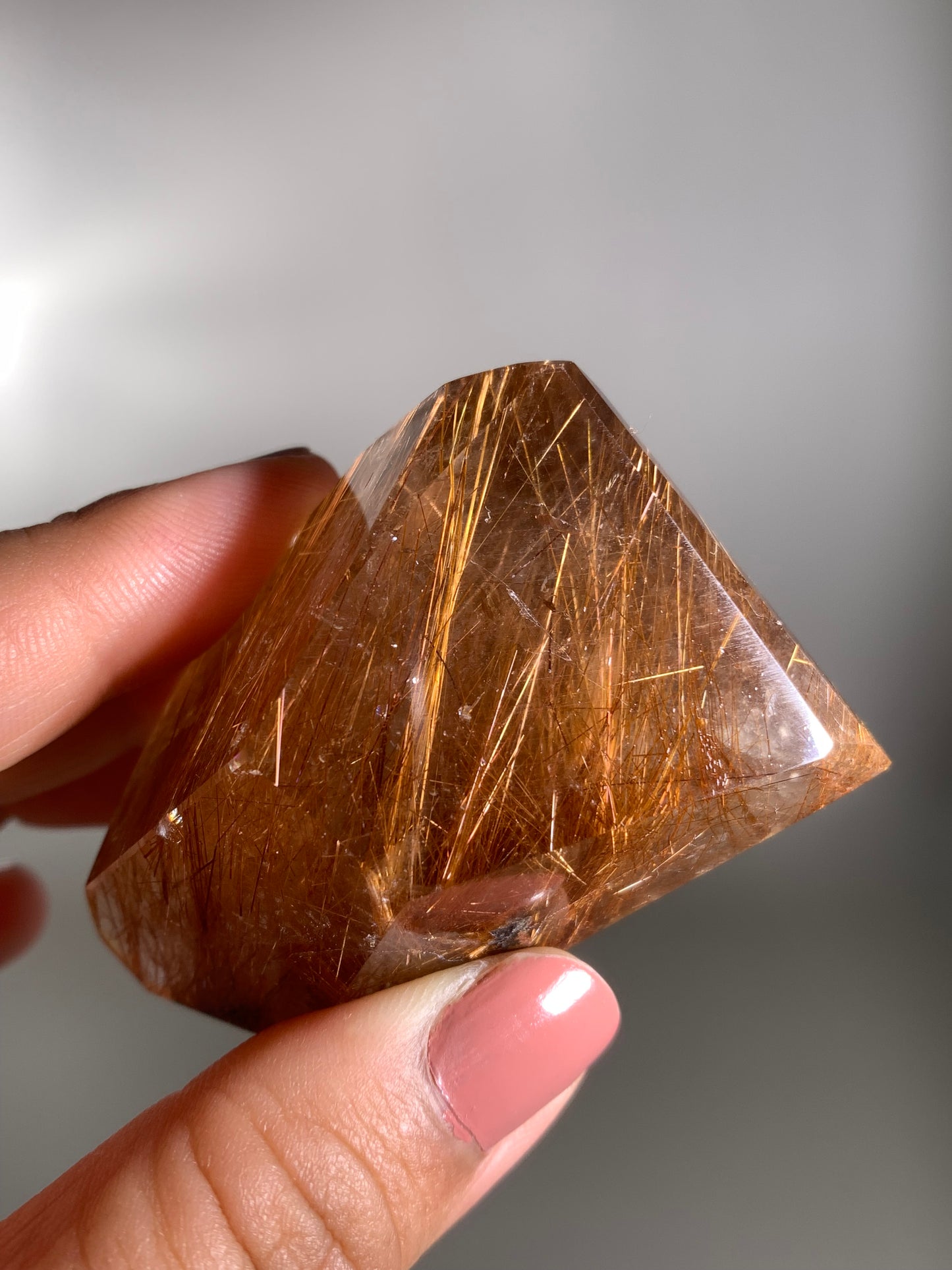 SALE Copper Rutile Smoky Quartz Polished Freeform