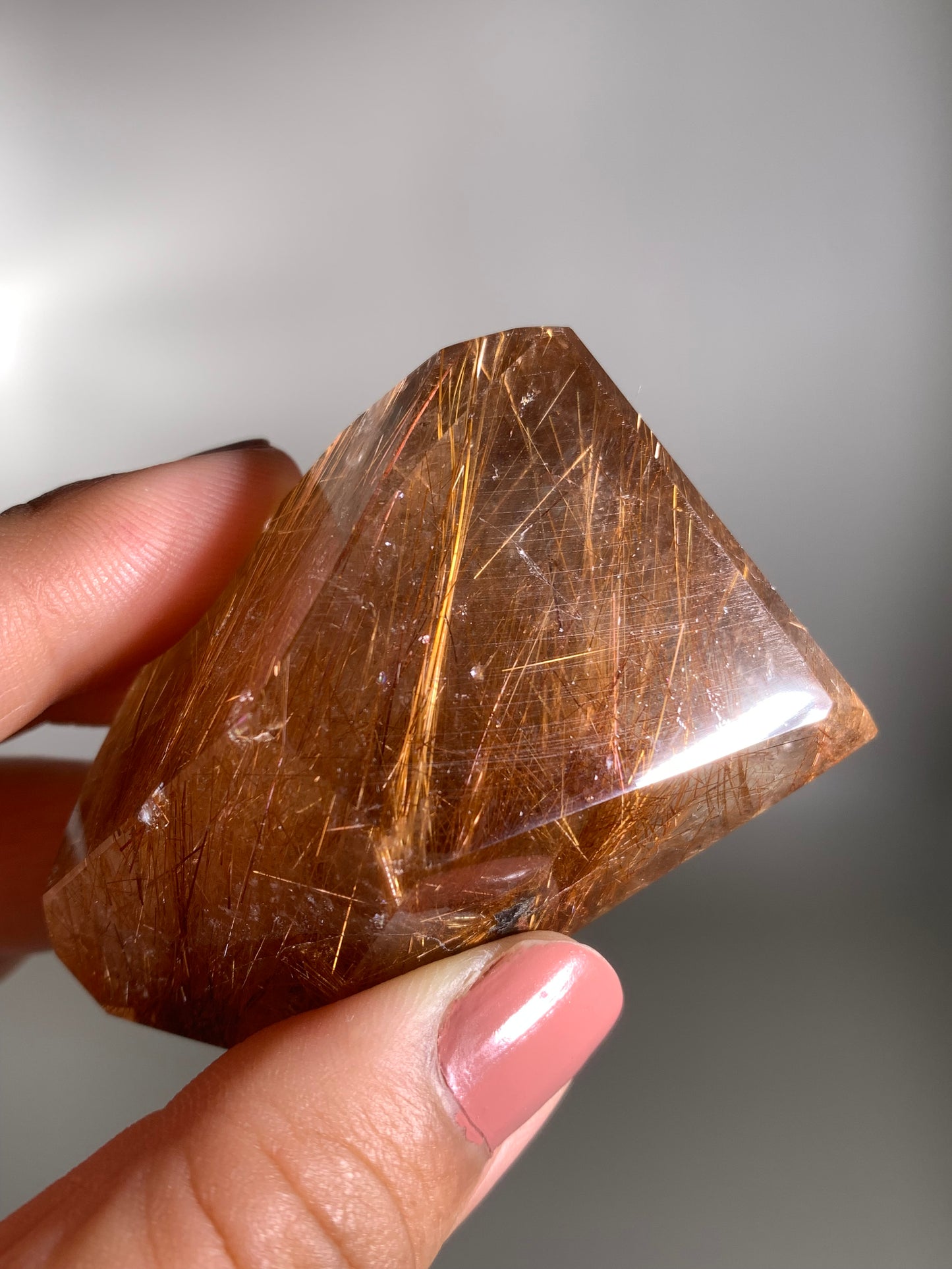 SALE Copper Rutile Smoky Quartz Polished Freeform