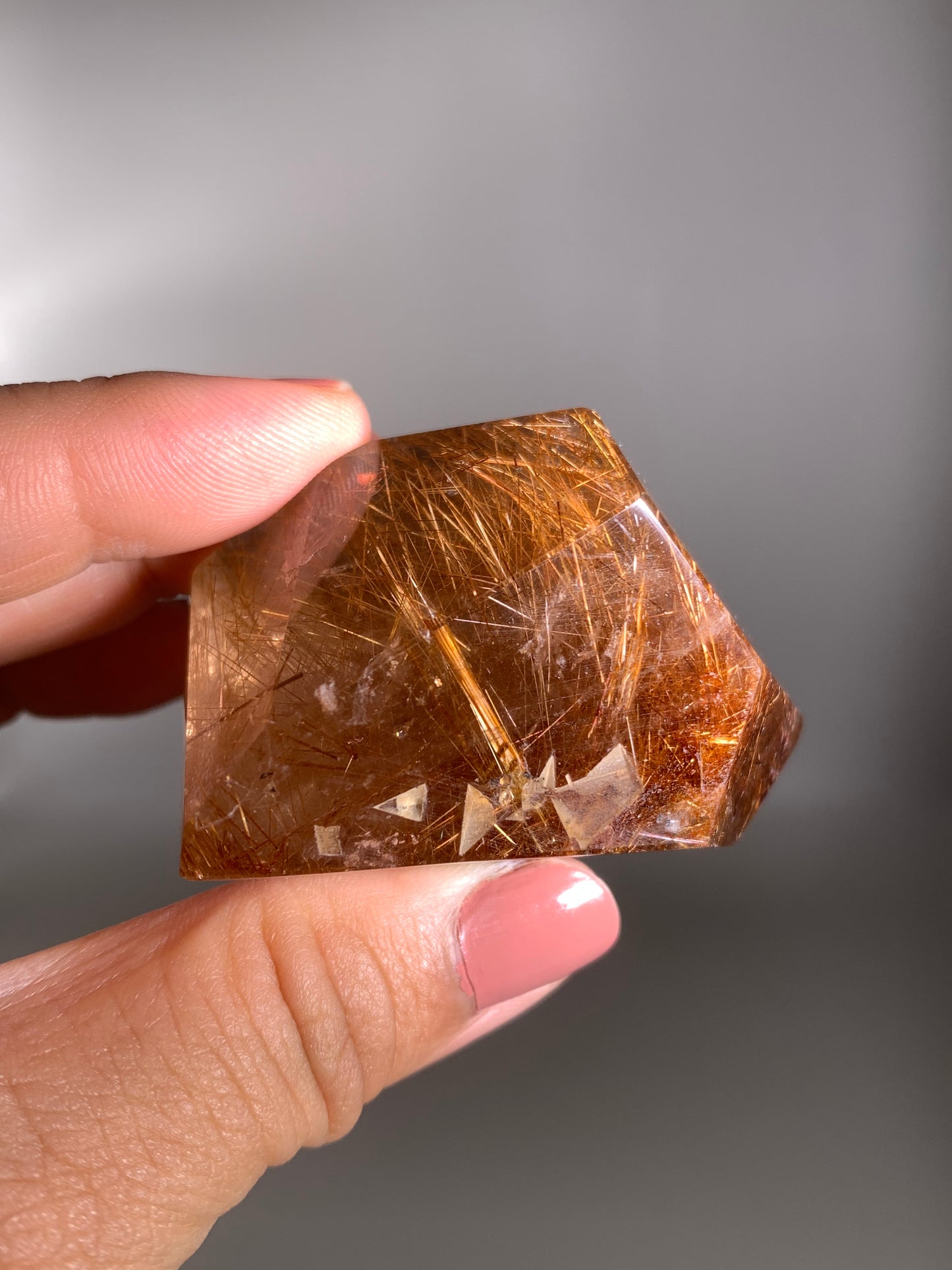 SALE Copper Rutile Smoky Quartz Polished Freeform