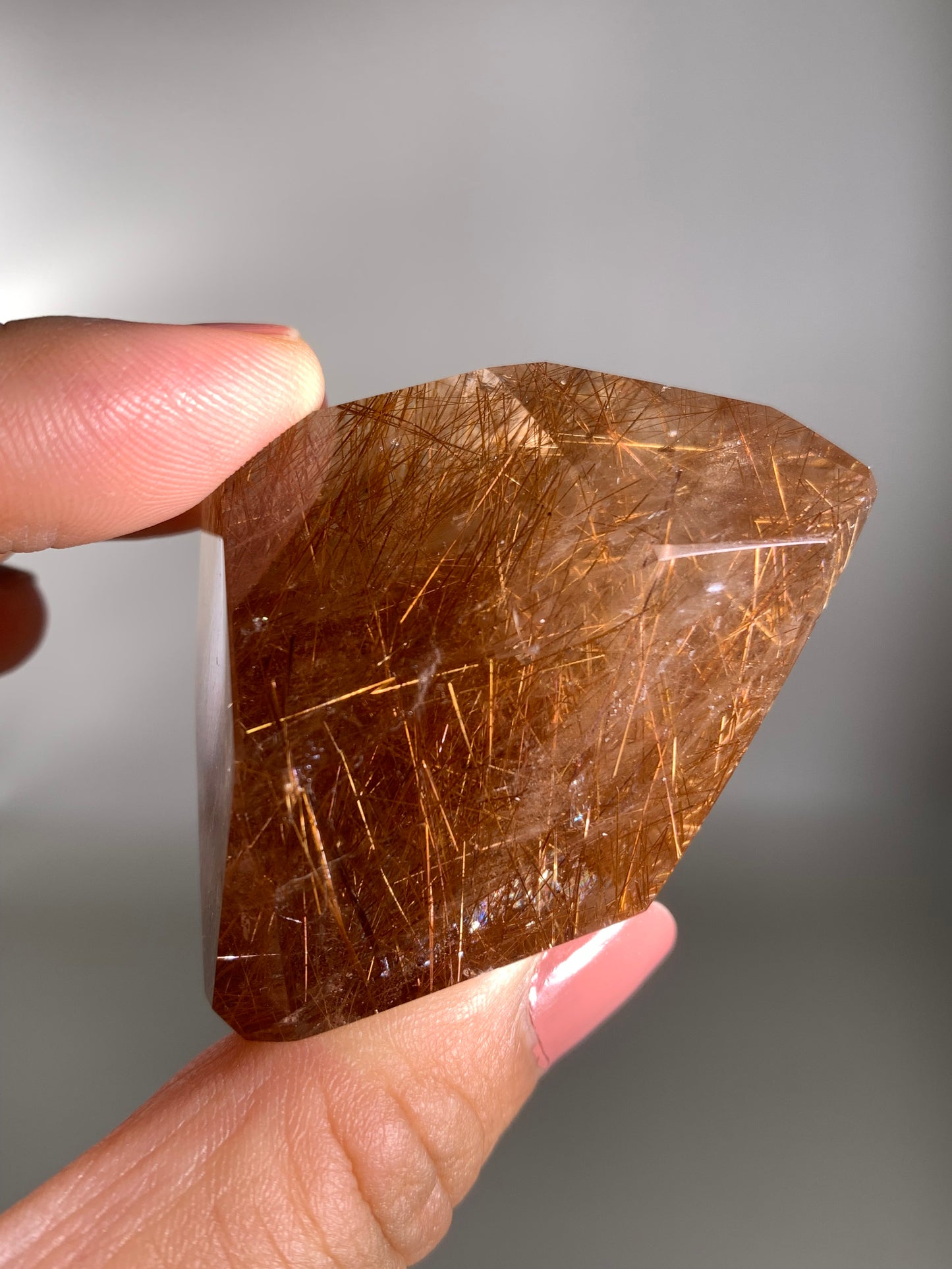 SALE Copper Rutile Smoky Quartz Polished Freeform