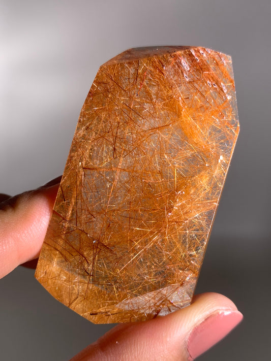 High-Quality Copper Rutile Quartz Polished Freeform