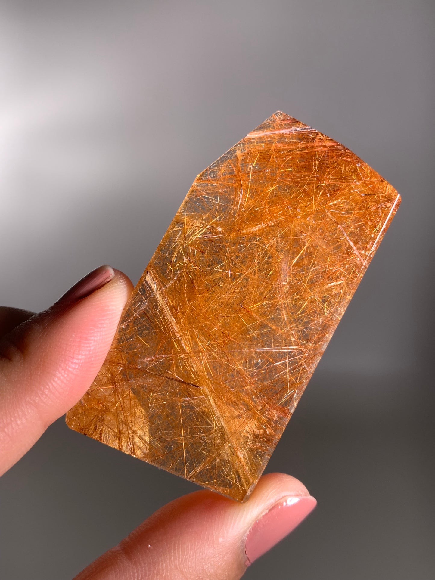 High-Quality Copper Rutile Quartz Polished Freeform