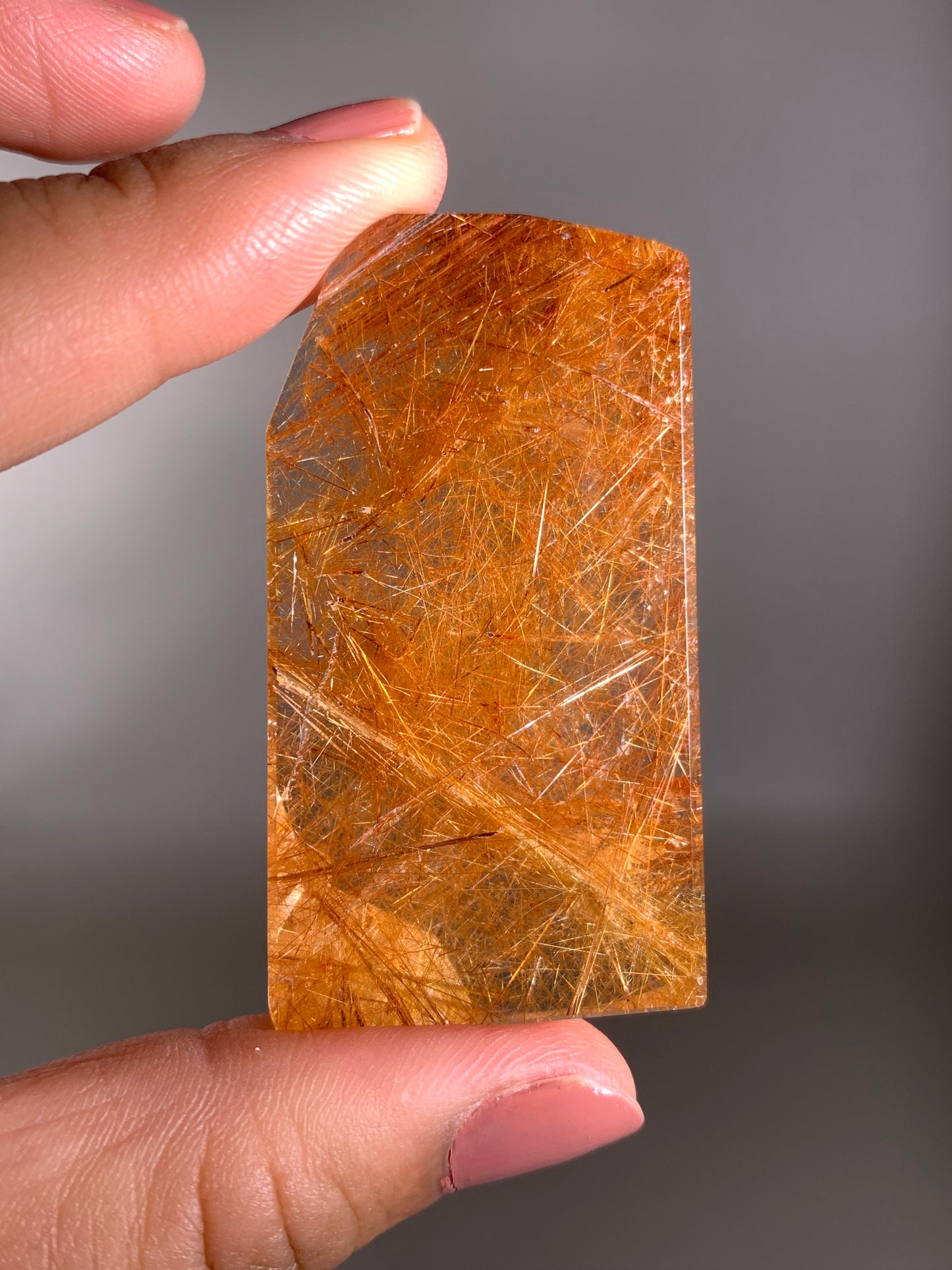 High-Quality Copper Rutile Quartz Polished Freeform