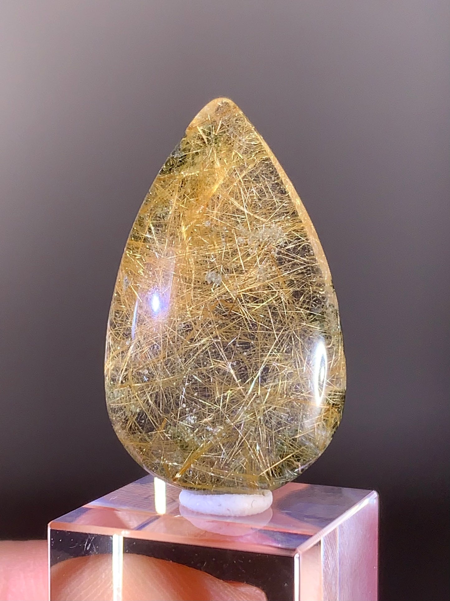 Himalayan Rutile Garden Quartz Cabochon