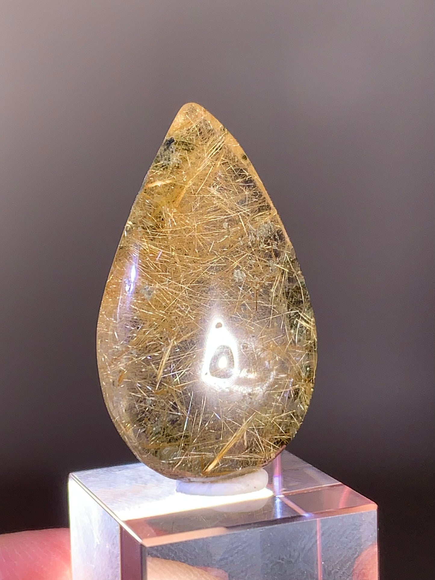 Himalayan Rutile Garden Quartz Cabochon