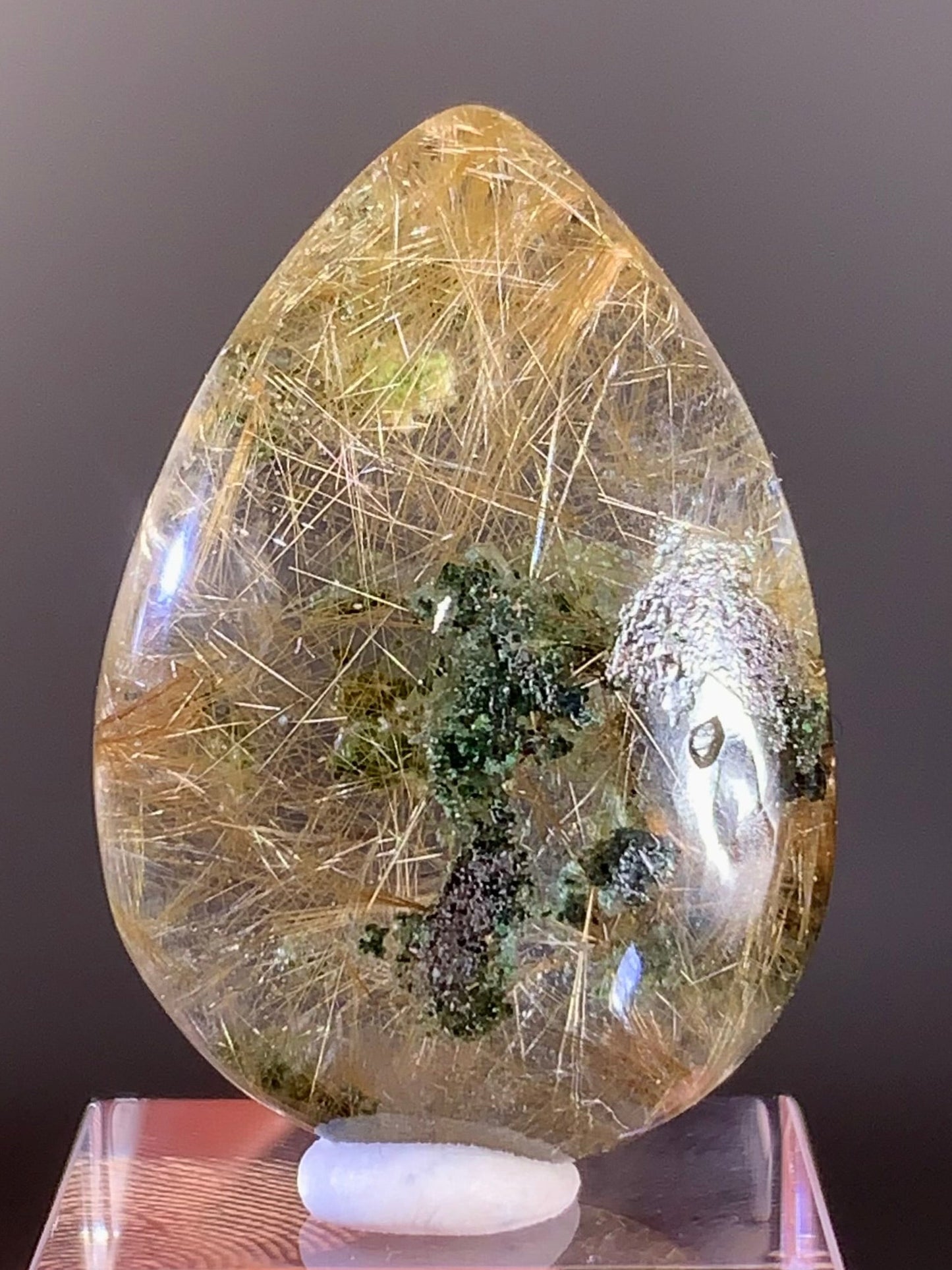 Himalayan Rutile Garden Quartz Cabochon