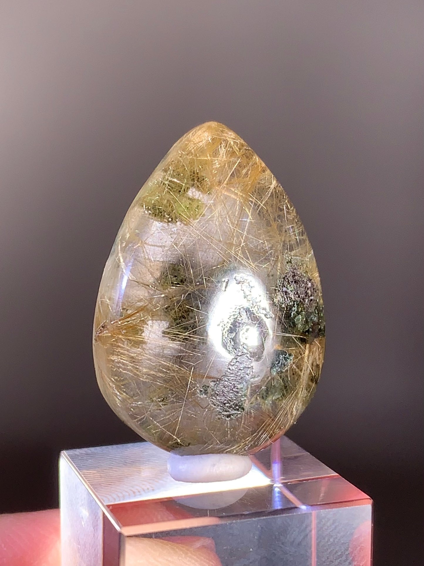 Himalayan Rutile Garden Quartz Cabochon