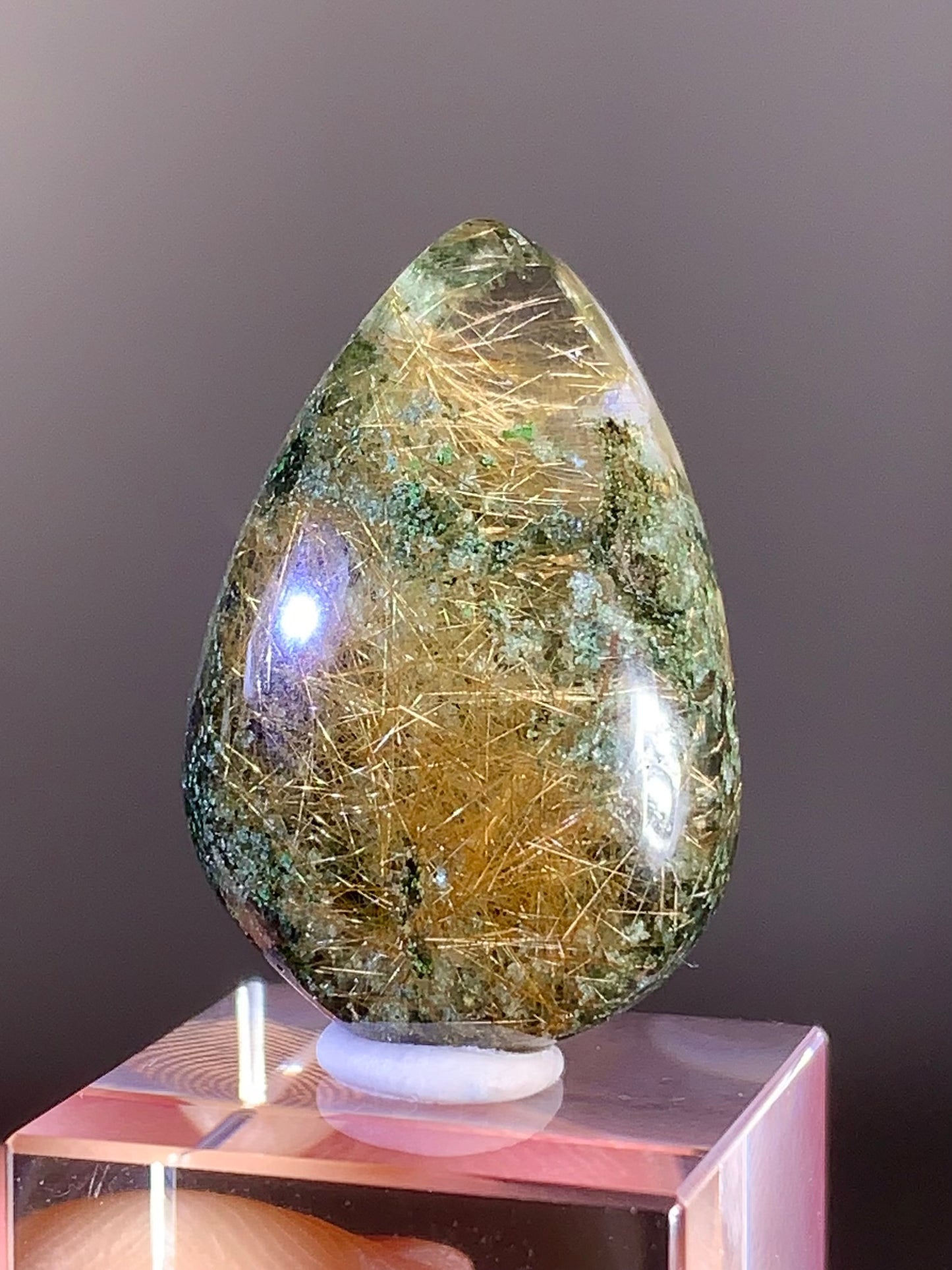 Himalayan Rutile Garden Quartz Cabochon
