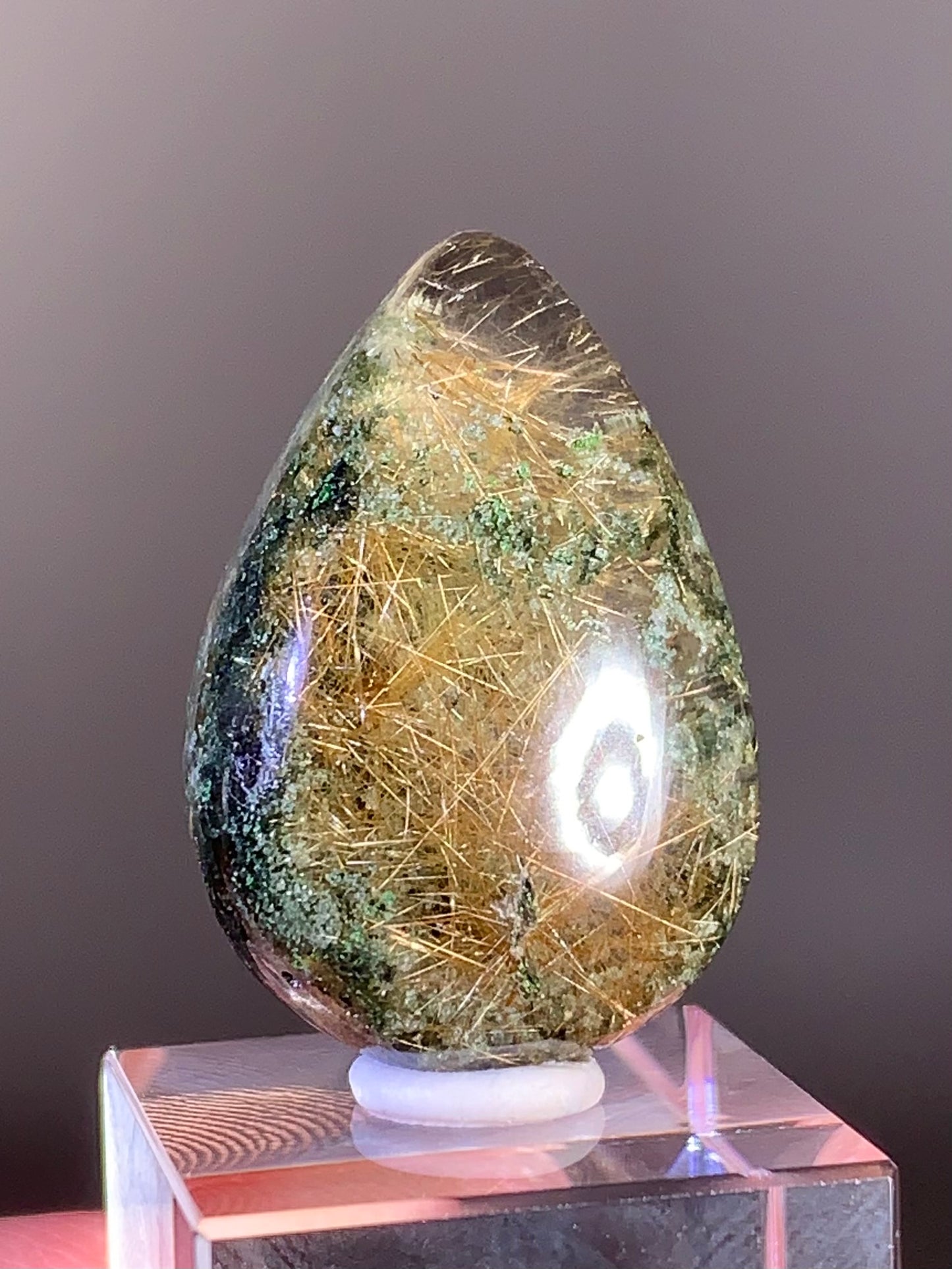 Himalayan Rutile Garden Quartz Cabochon
