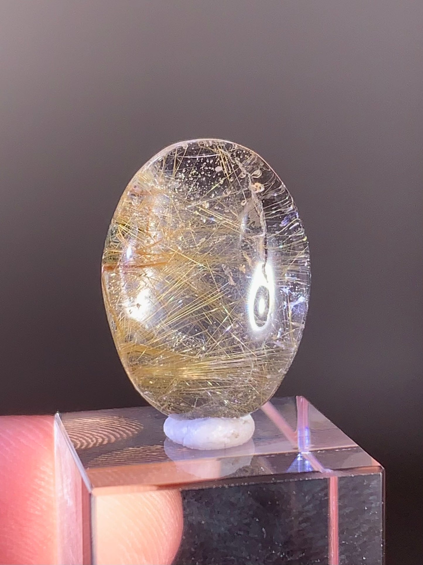 Himalayan Rutile Garden Quartz Cabochon
