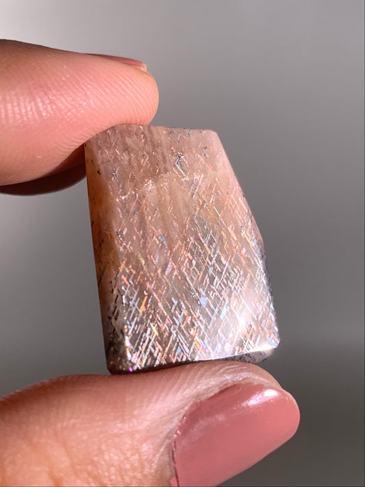 Rainbow Lattice Sunstone Polished Freeform