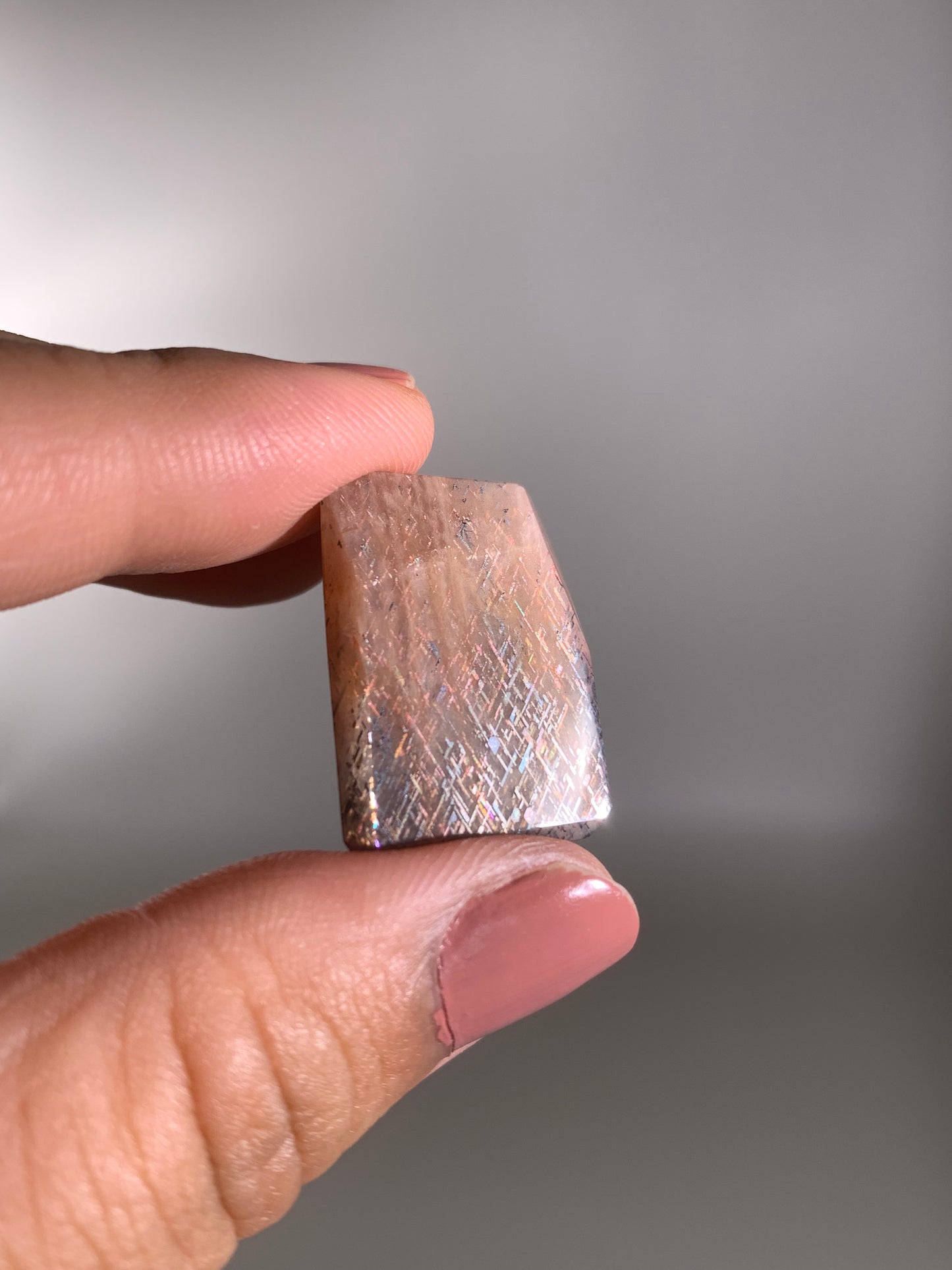 Rainbow Lattice Sunstone Polished Freeform