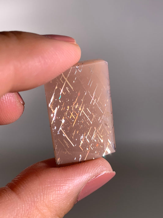 Rainbow Lattice Sunstone Polished Freeform