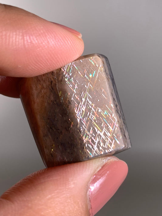 Rainbow Lattice Sunstone Polished Freeform