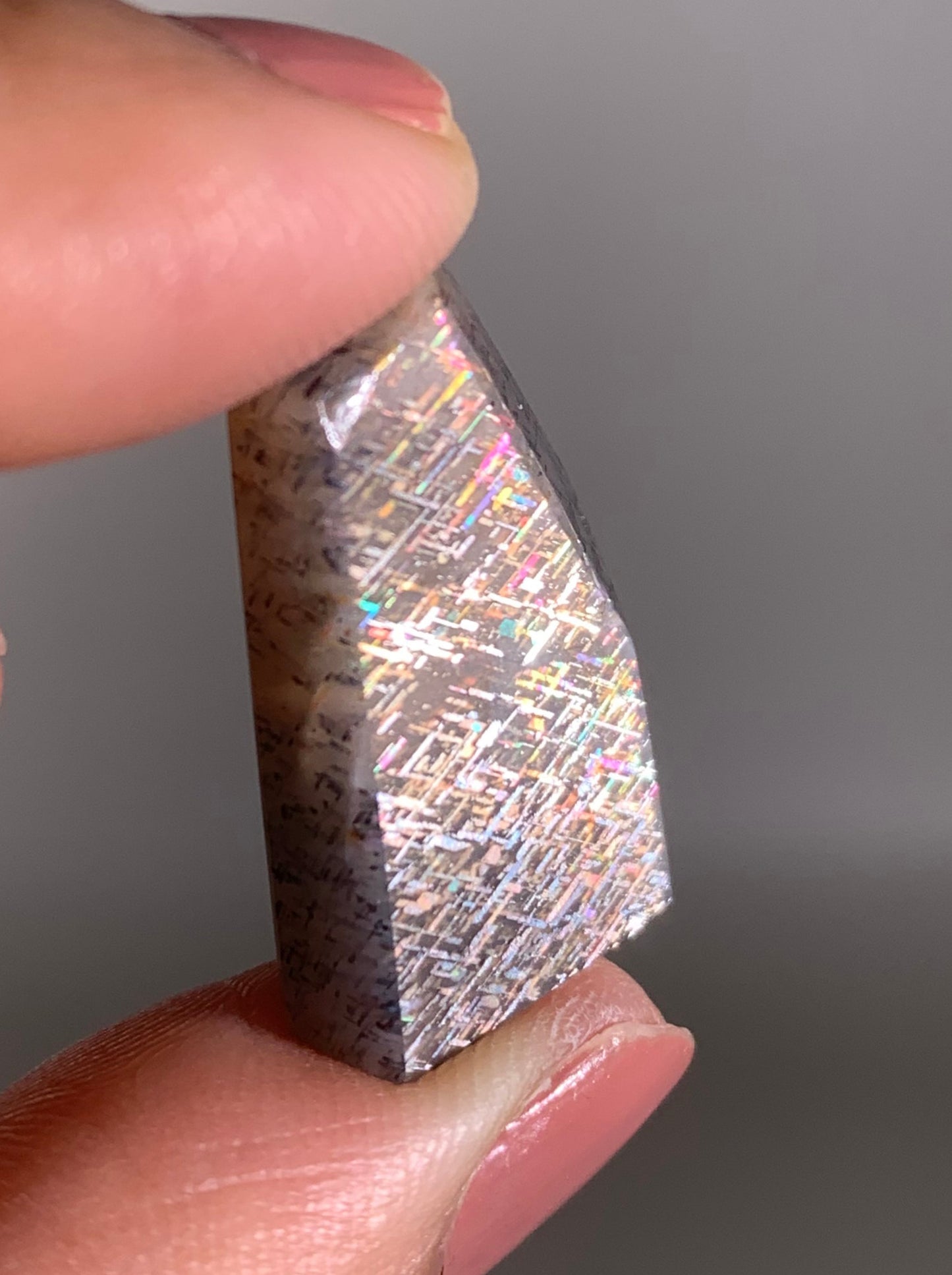 Rainbow Lattice Sunstone Polished Freeform