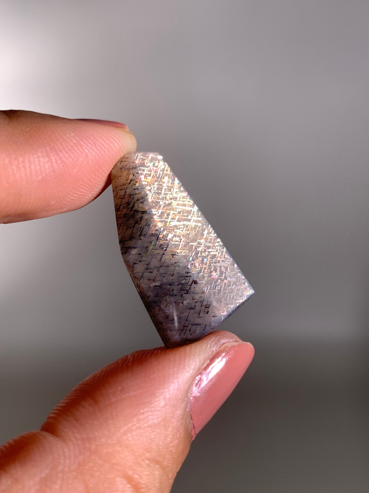 Rainbow Lattice Sunstone Polished Freeform