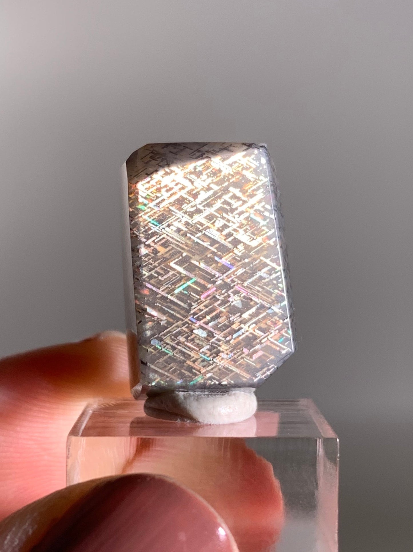 Rainbow Lattice Sunstone Polished Freeform