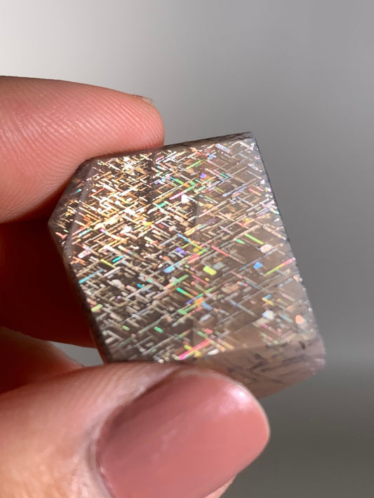 Rainbow Lattice Sunstone Polished Freeform