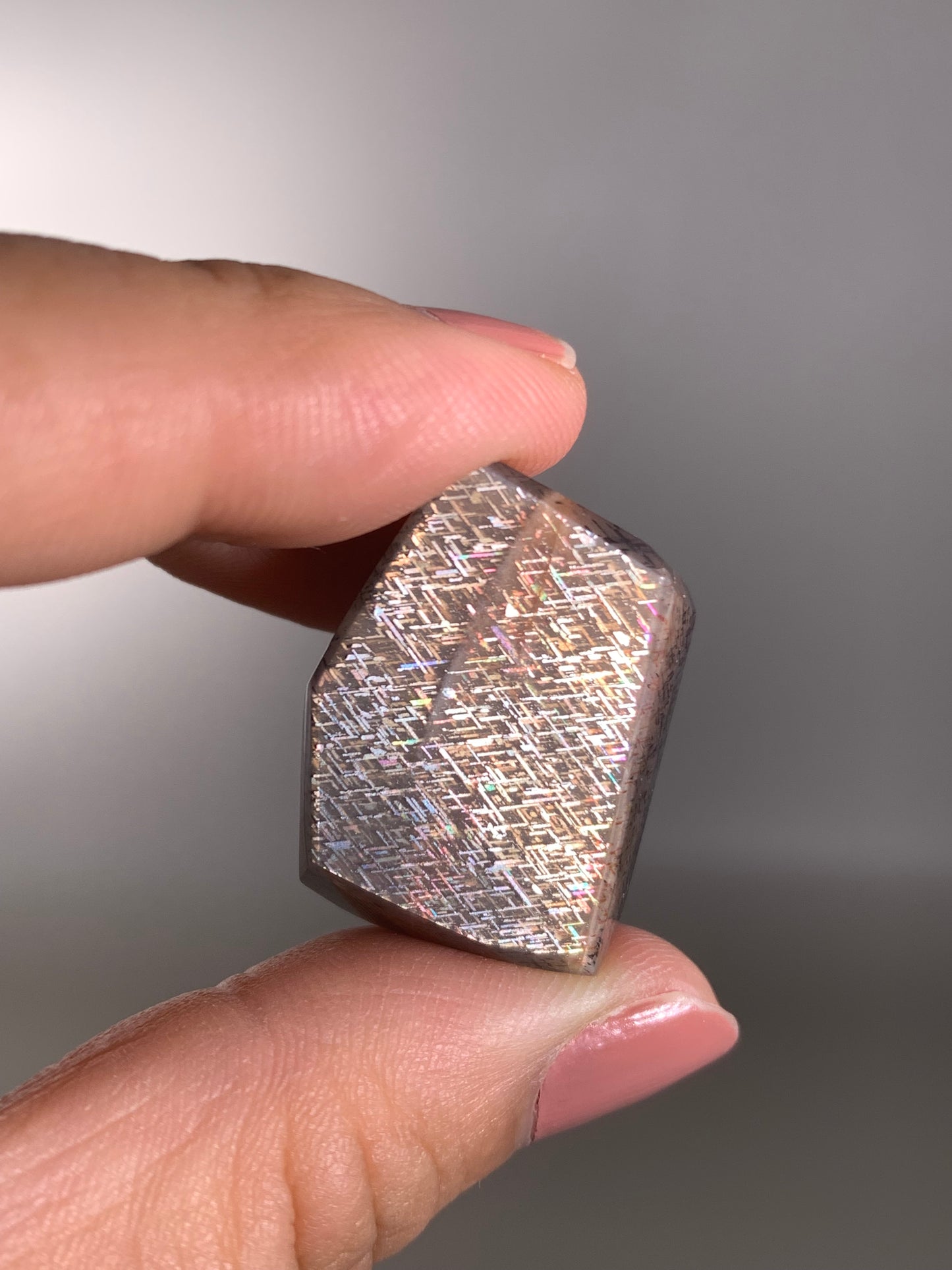 Rainbow Lattice Sunstone Polished Freeform