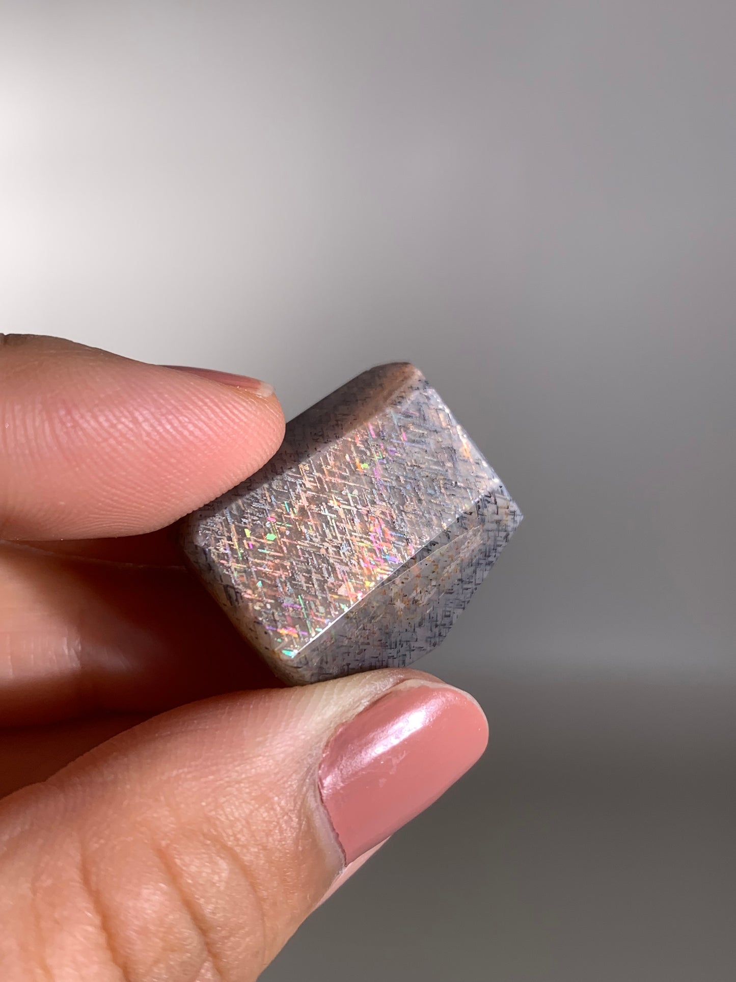 Rainbow Lattice Sunstone Polished Freeform