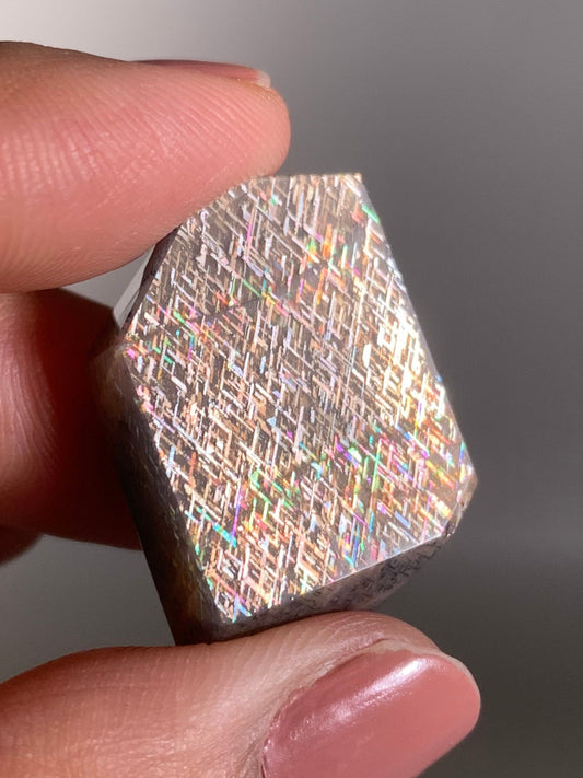 Rainbow Lattice Sunstone Polished Freeform