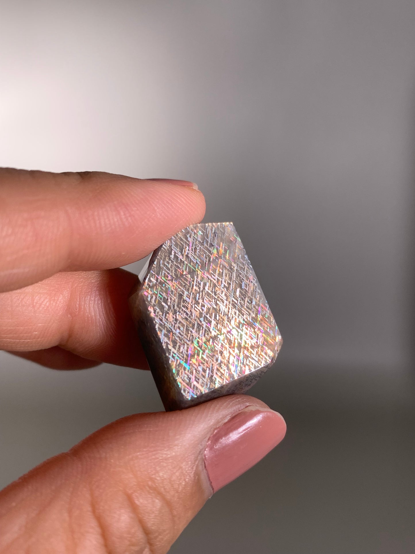 Rainbow Lattice Sunstone Polished Freeform