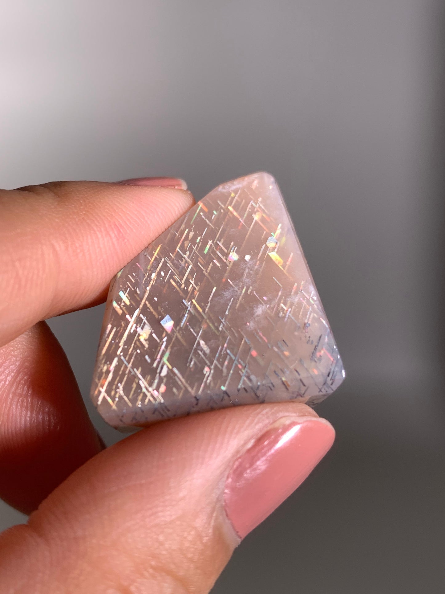 Rainbow Lattice Sunstone Polished Freeform