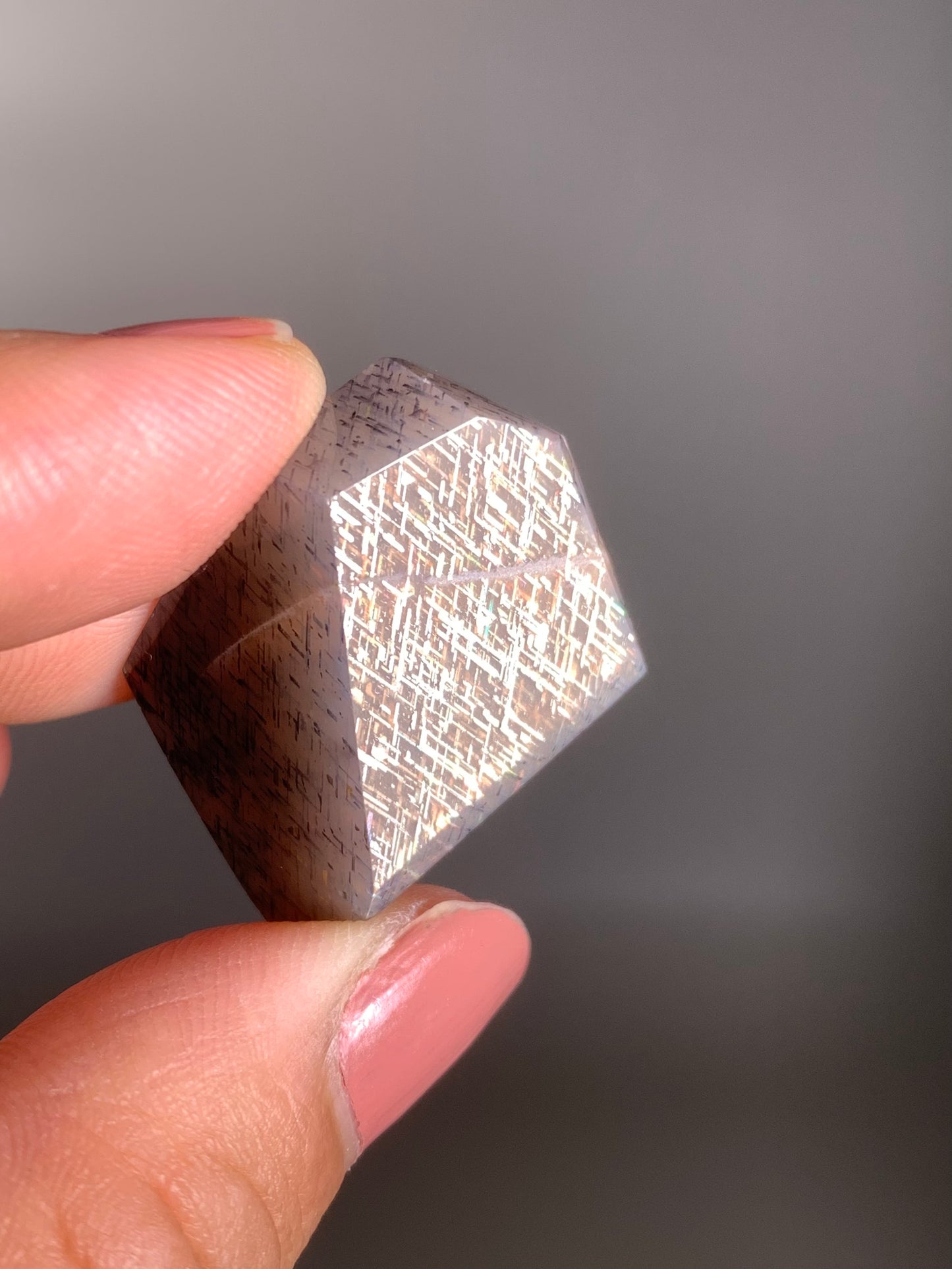 Rainbow Lattice Sunstone Polished Freeform