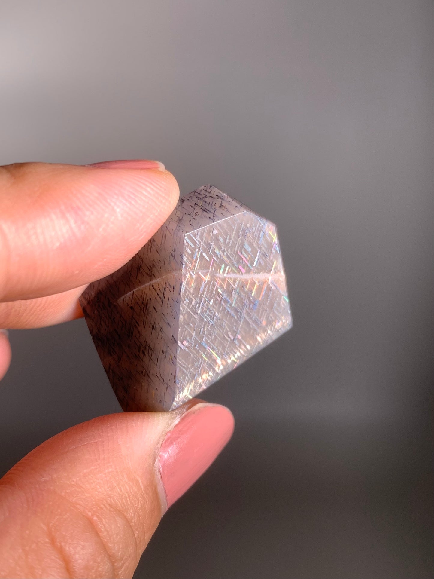 Rainbow Lattice Sunstone Polished Freeform