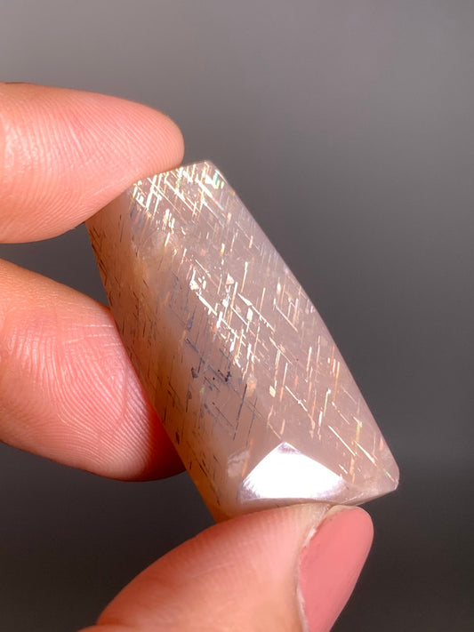 Rainbow Lattice Sunstone Polished Freeform