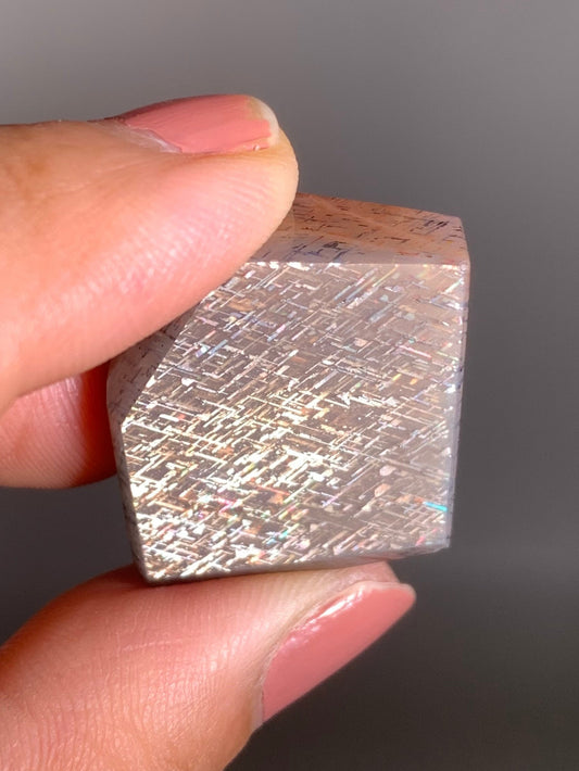 Rainbow Lattice Sunstone Polished Freeform