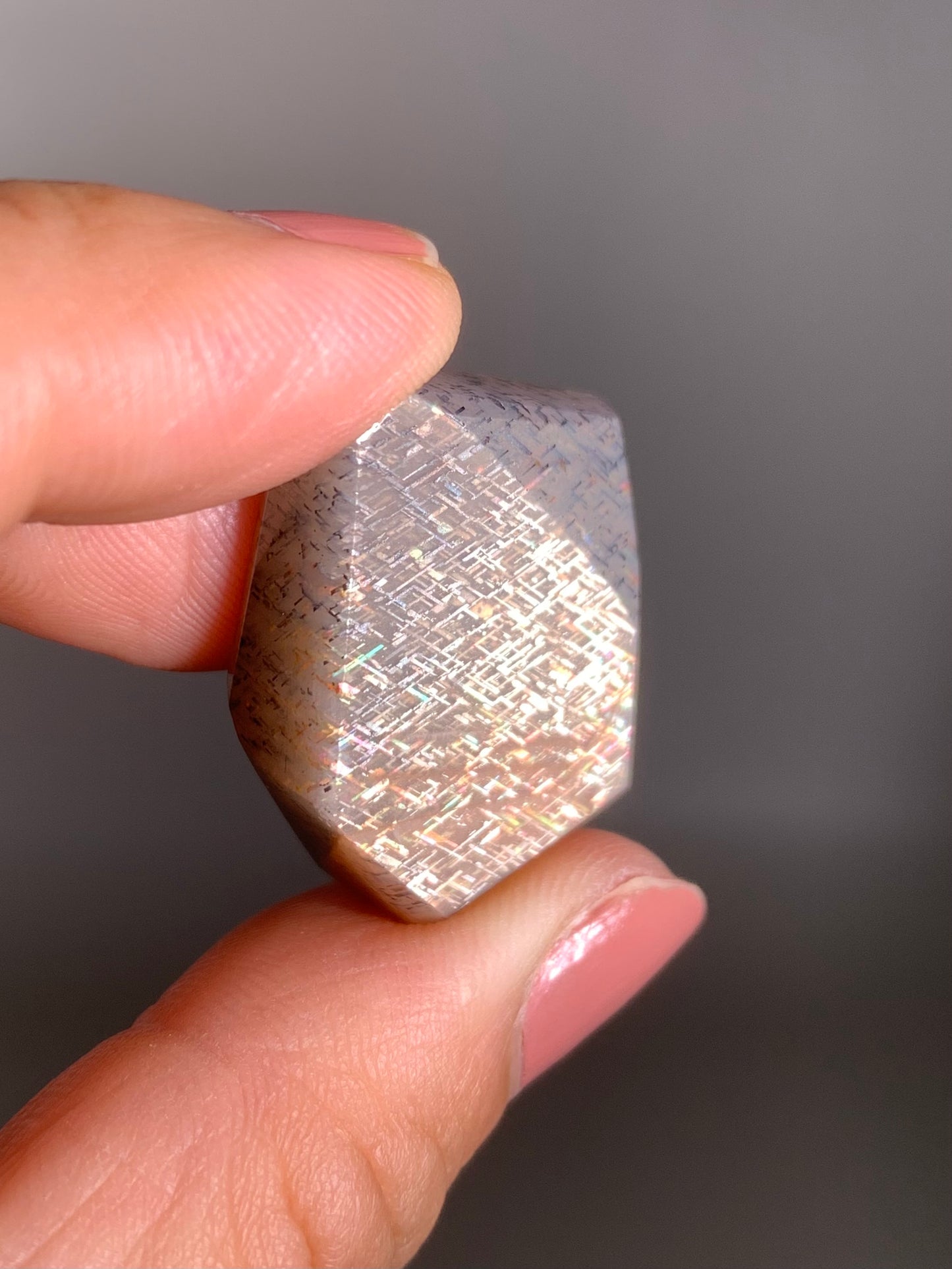 Rainbow Lattice Sunstone Polished Freeform