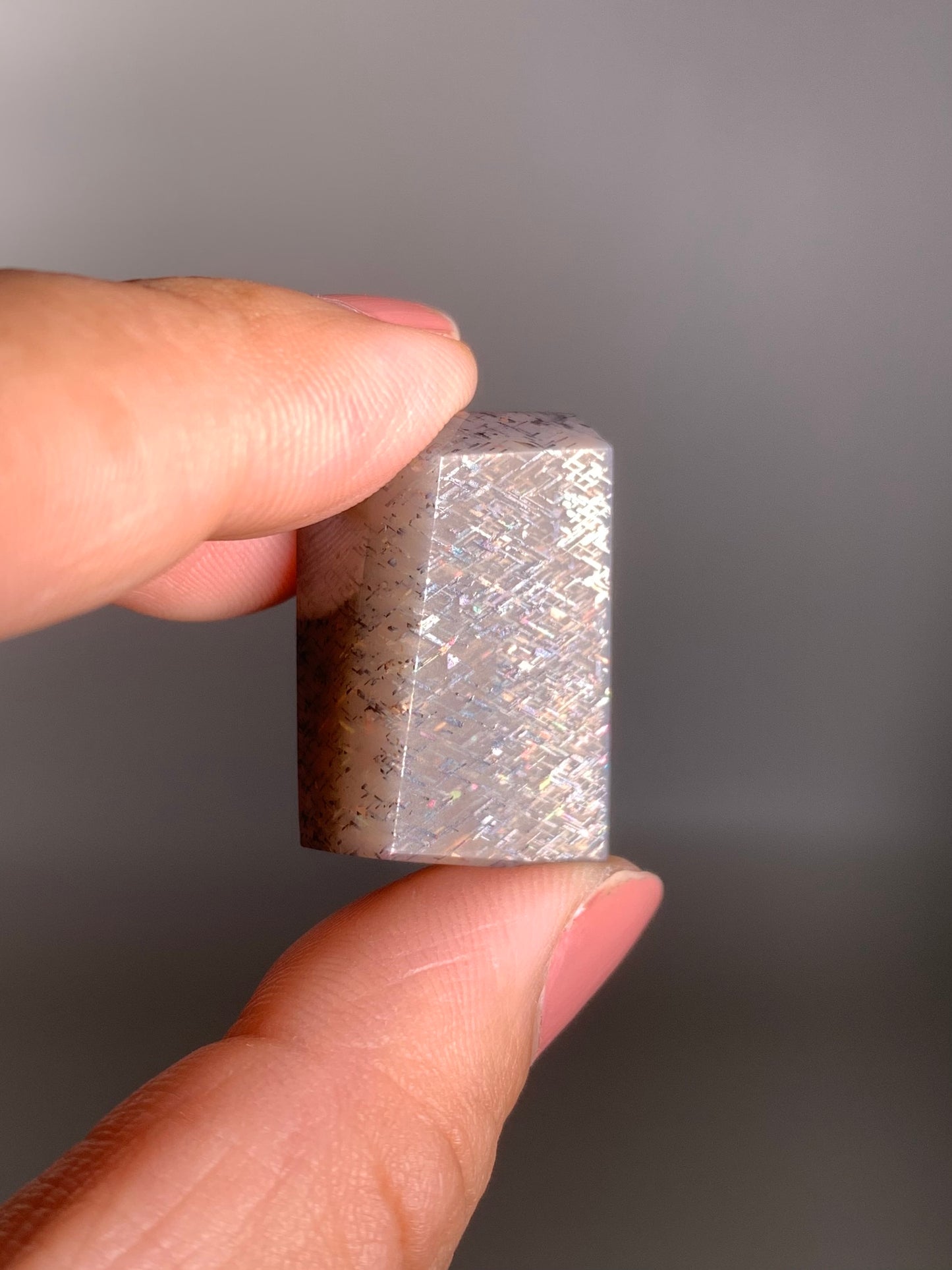 Rainbow Lattice Sunstone Polished Freeform