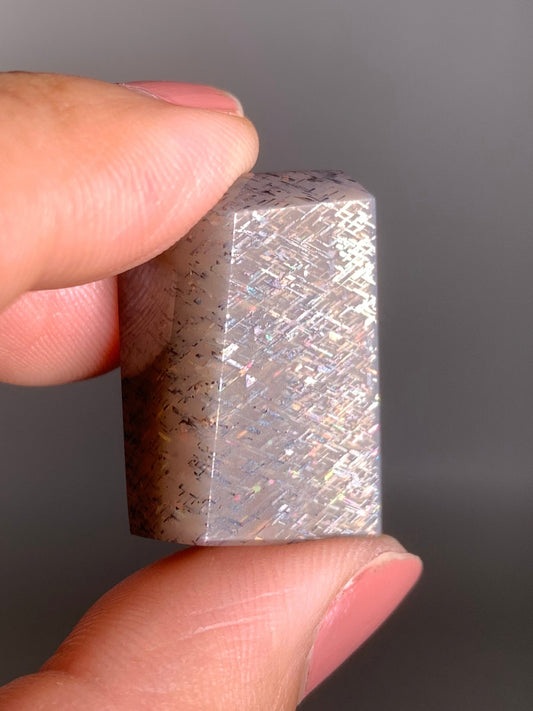 Rainbow Lattice Sunstone Polished Freeform