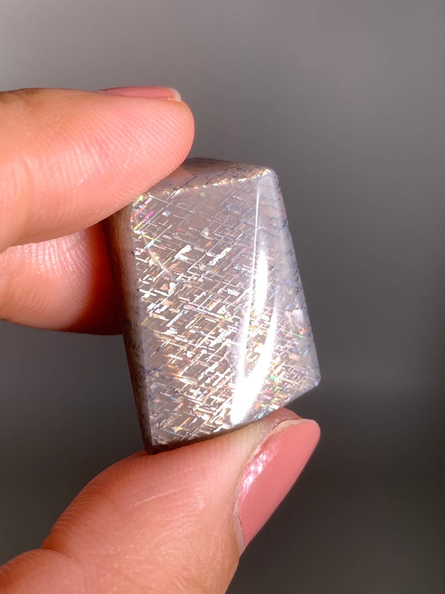 Rainbow Lattice Sunstone Polished Freeform