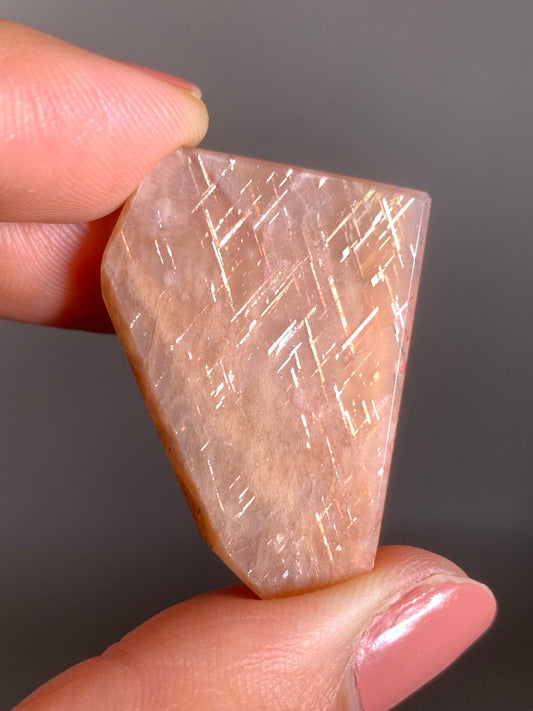 Rainbow Lattice Sunstone Polished Freeform
