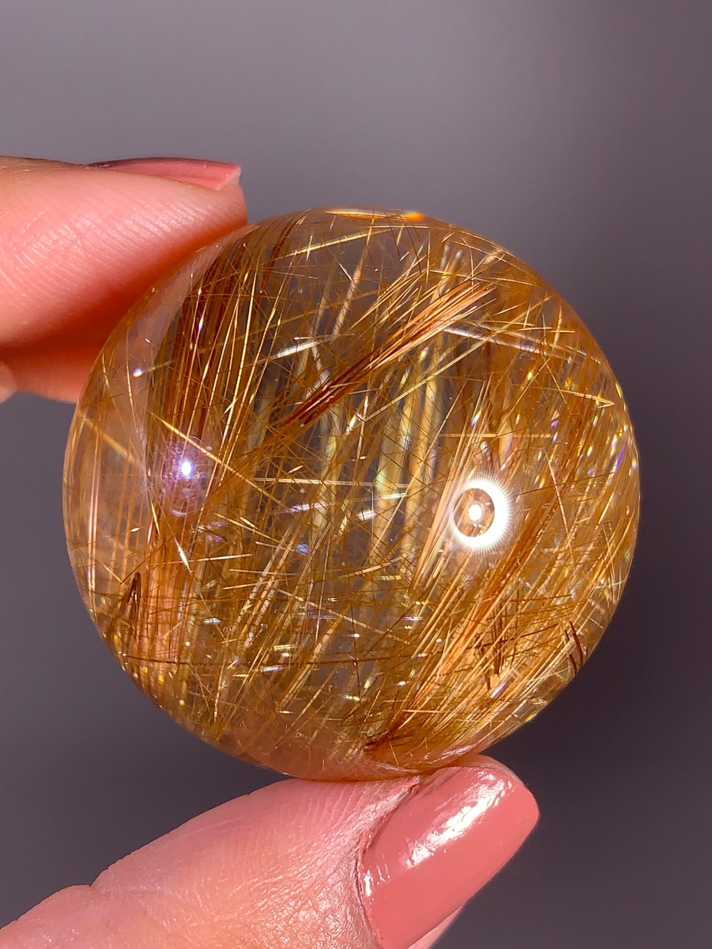 Collector’s Grade Shiny Gold Rutile Quartz Sphere – Brazil