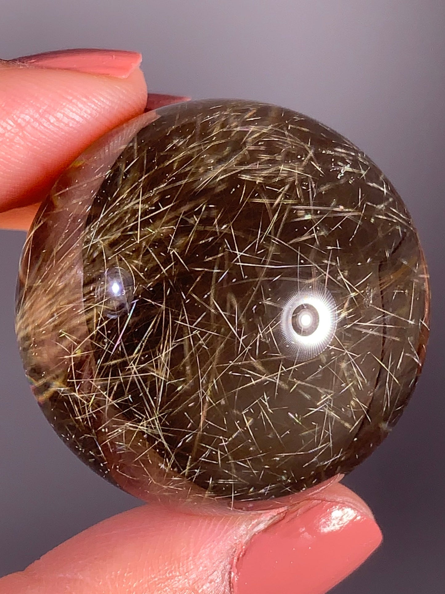 Collector’s Grade Shooting Star Rutile Quartz Sphere – Brazil