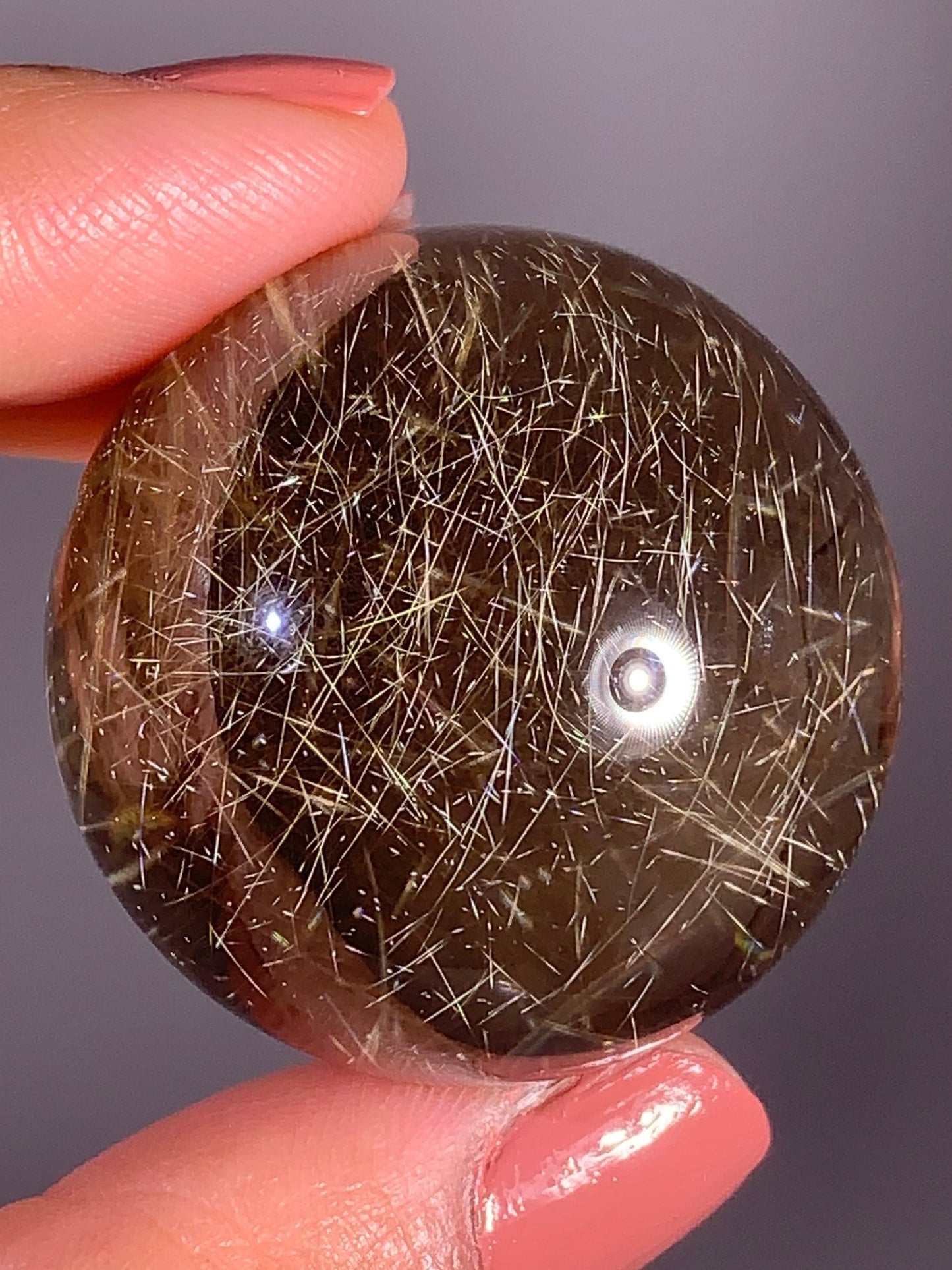Collector’s Grade Shooting Star Rutile Quartz Sphere – Brazil