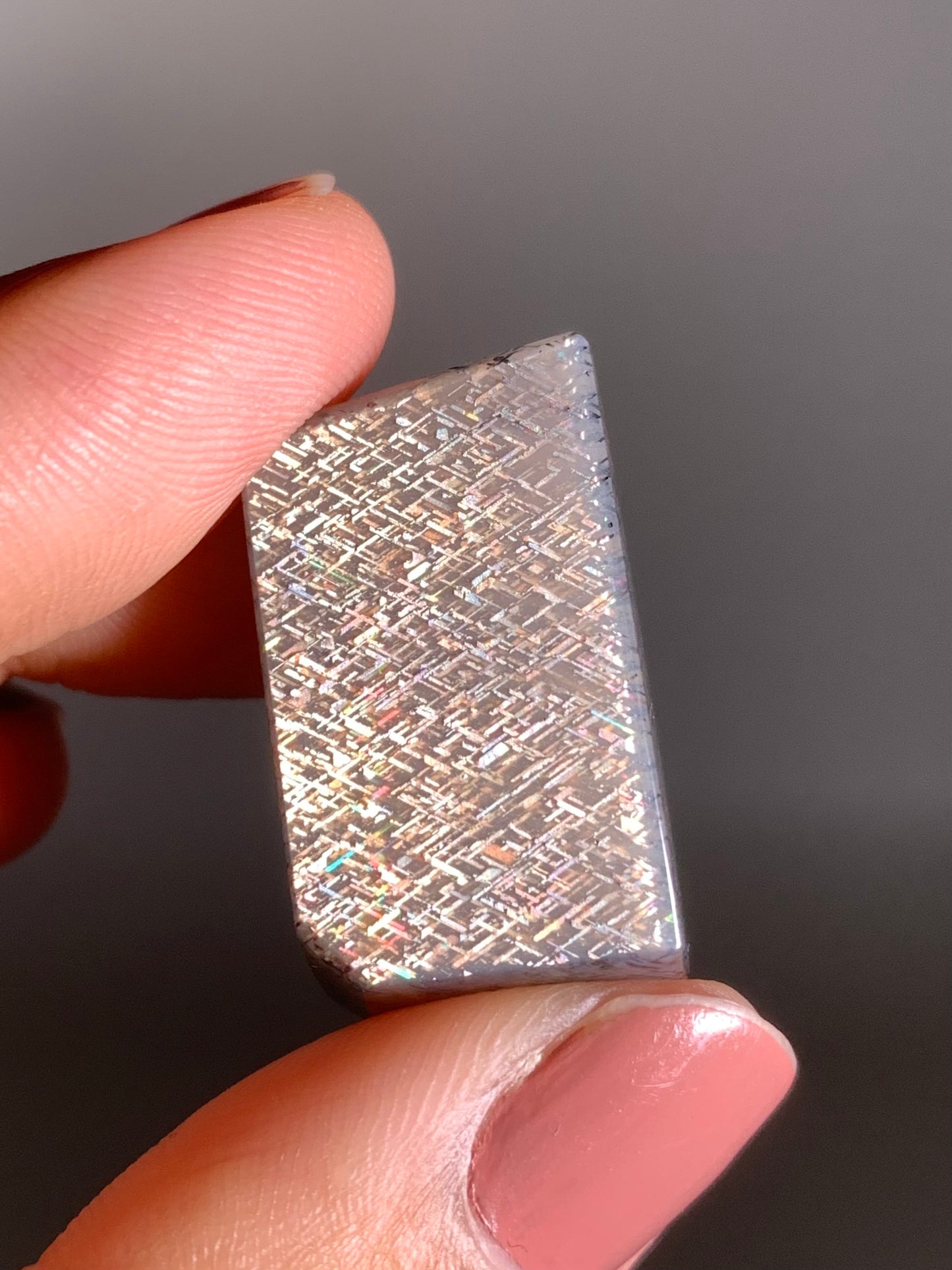 Rainbow Lattice Sunstone Polished Freeform