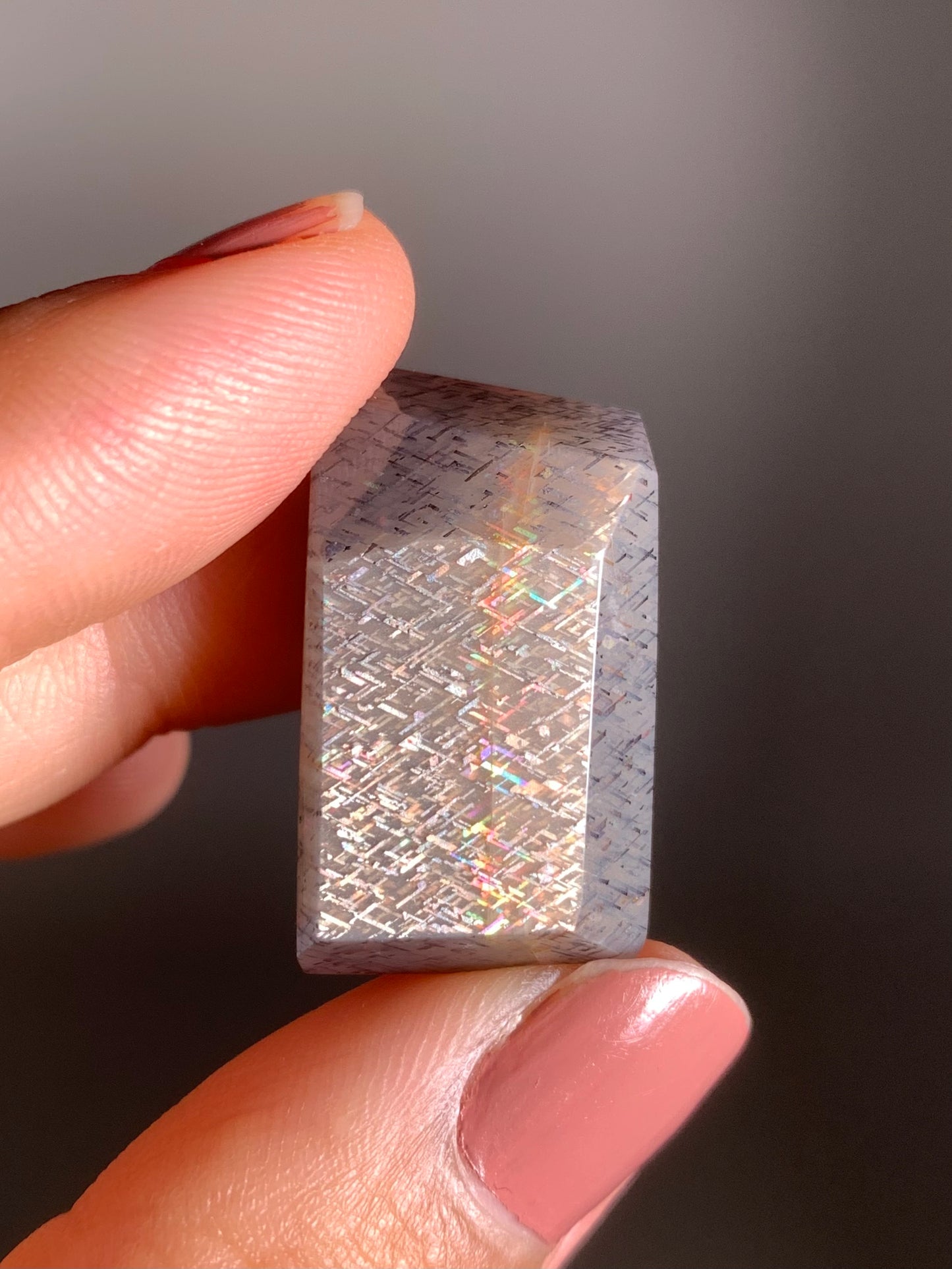 Rainbow Lattice Sunstone Polished Freeform