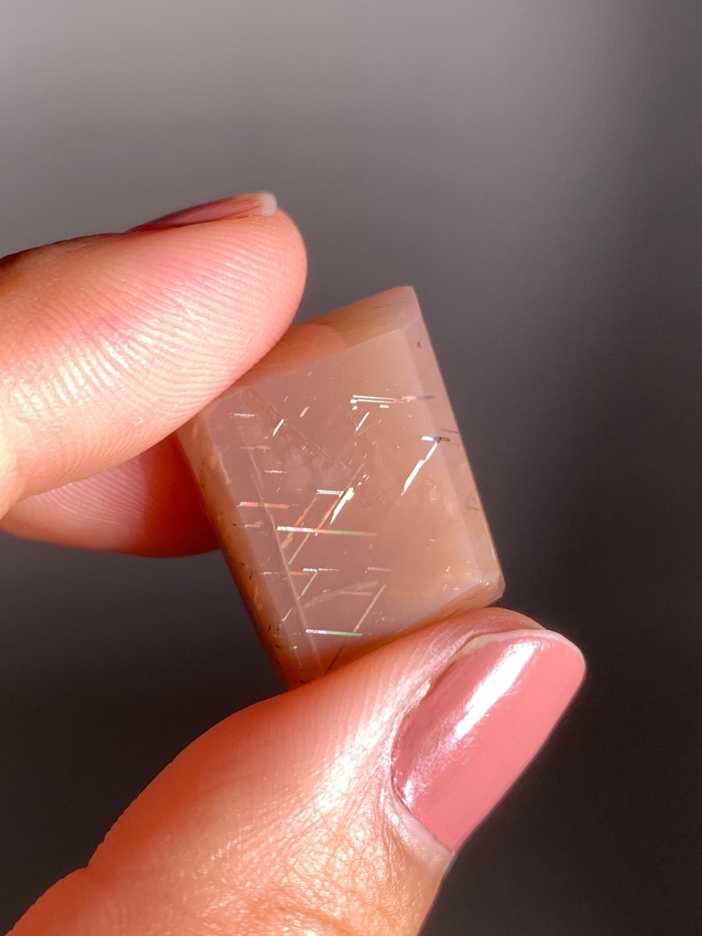 Rainbow Lattice Sunstone Polished Freeform