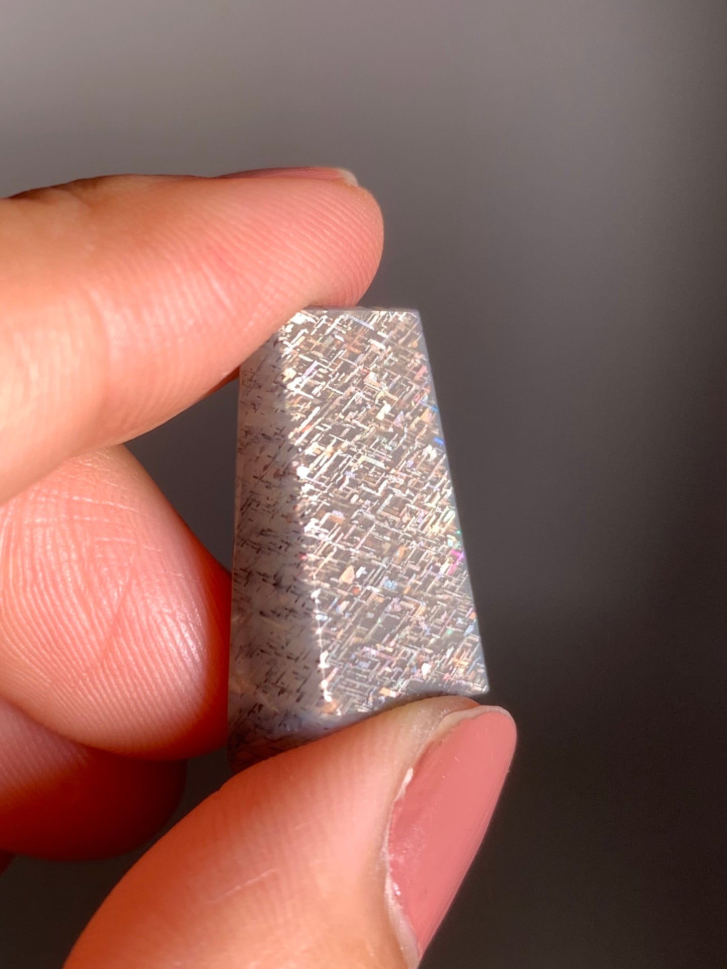 Rainbow Lattice Sunstone Polished Freeform