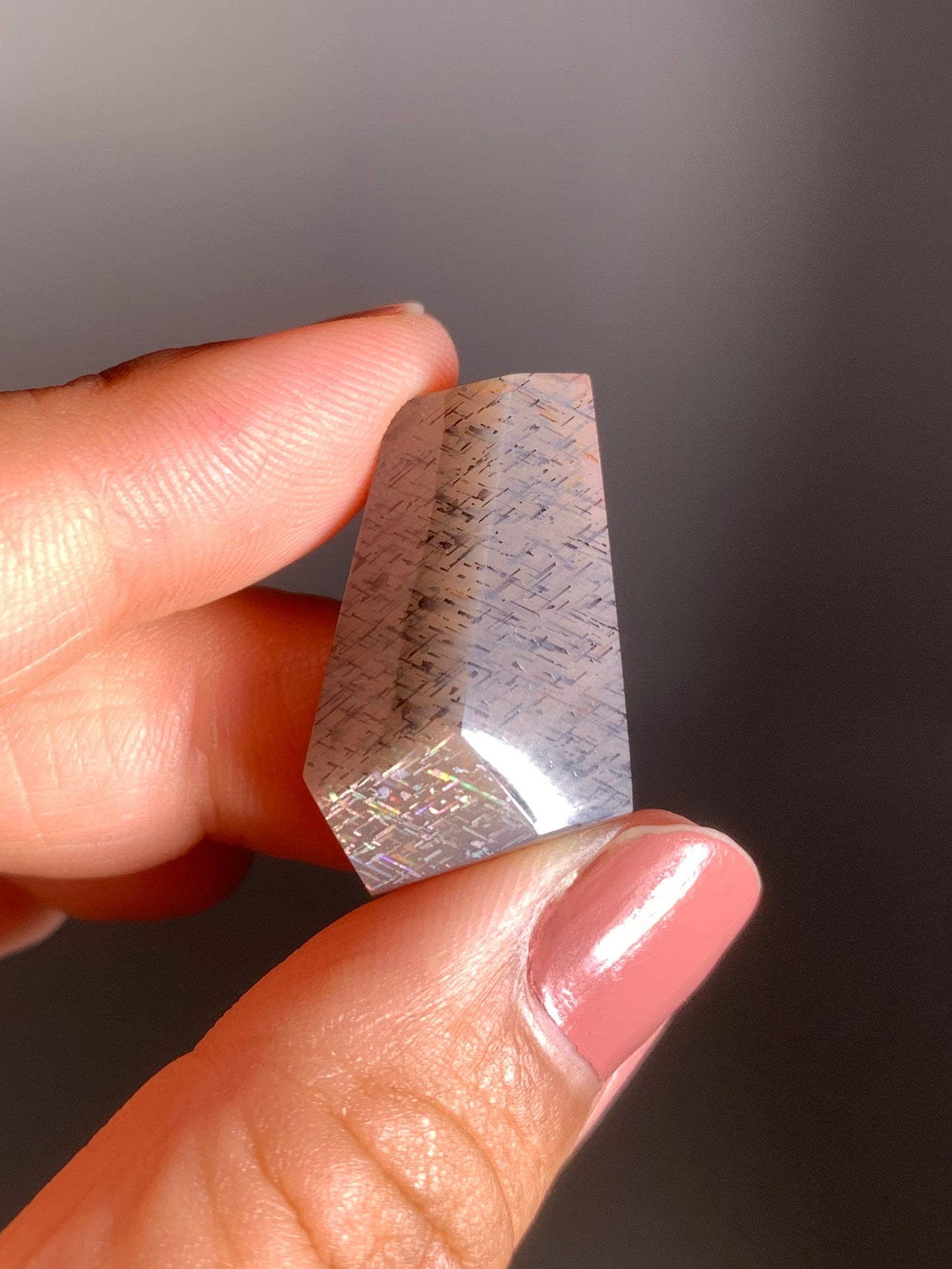 Rainbow Lattice Sunstone Polished Freeform