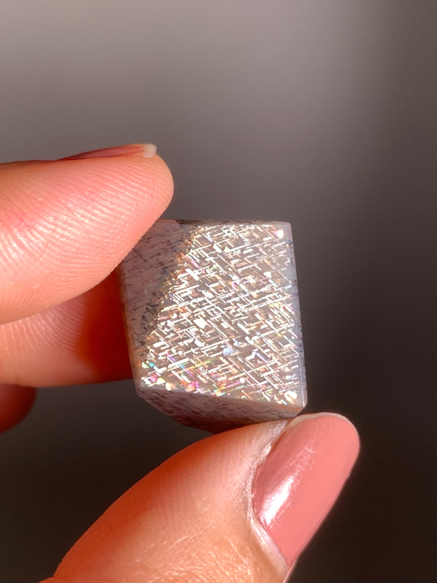 Rainbow Lattice Sunstone Polished Freeform