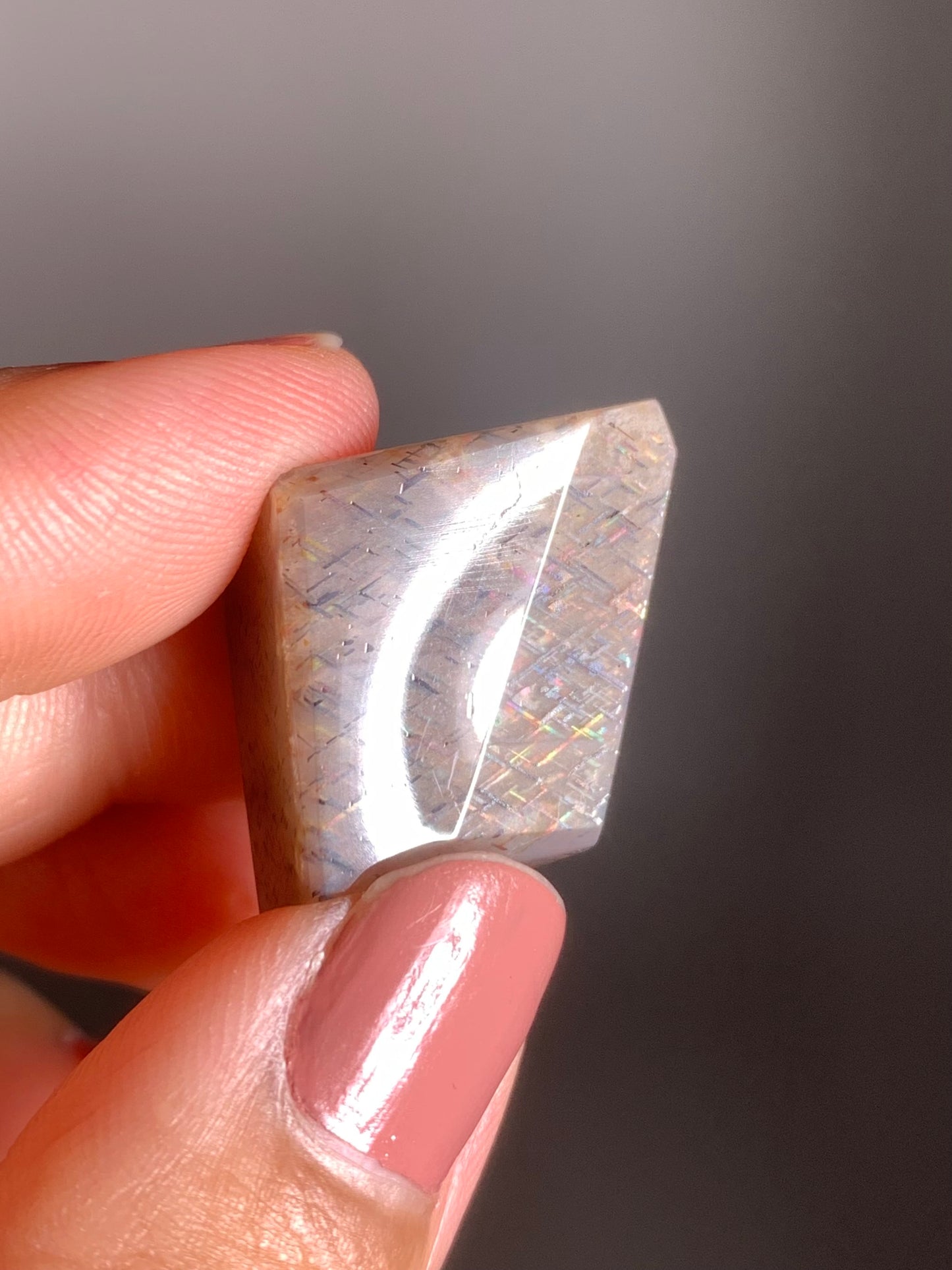 Rainbow Lattice Sunstone Polished Freeform