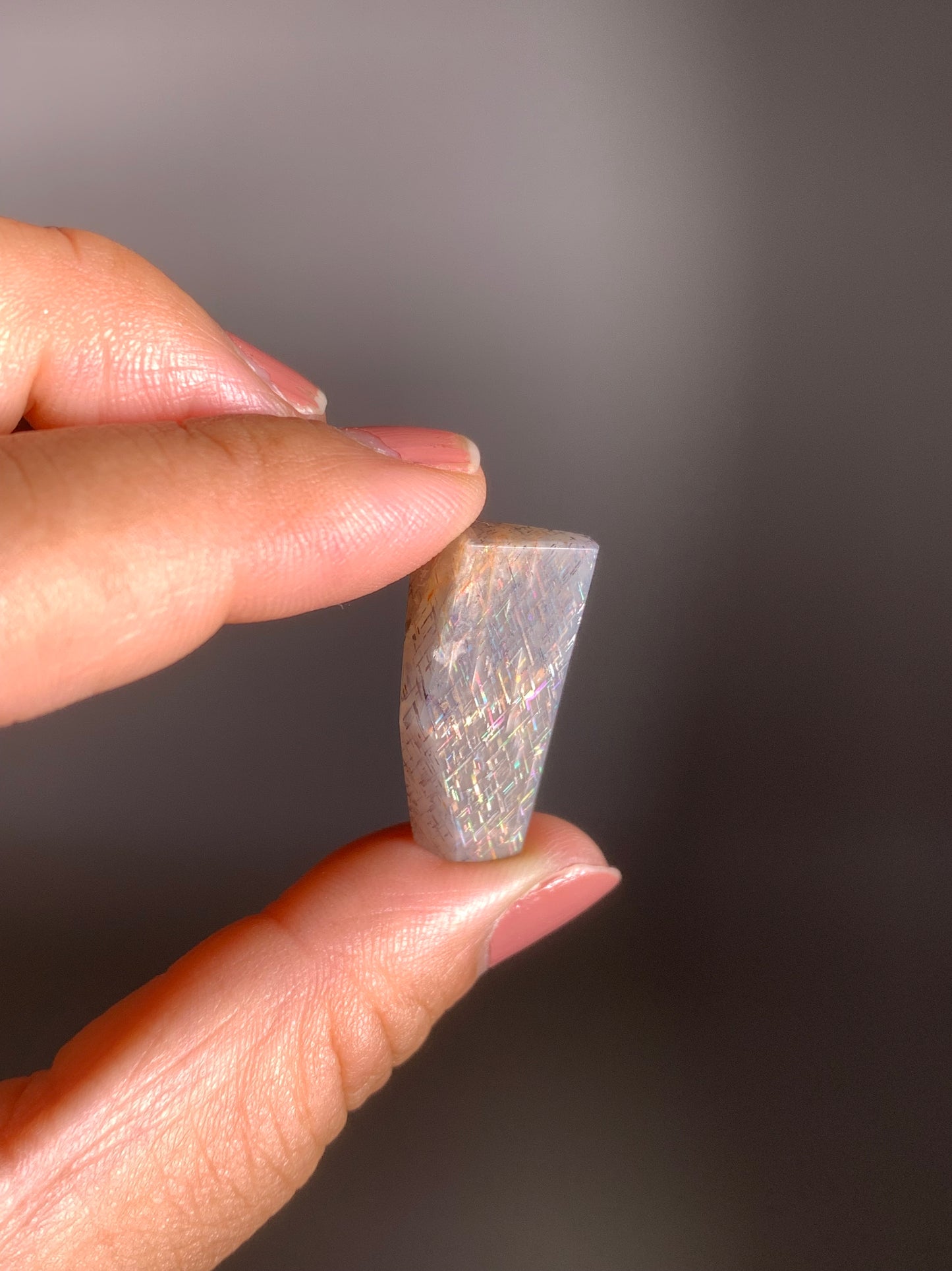 Rainbow Lattice Sunstone Polished Freeform